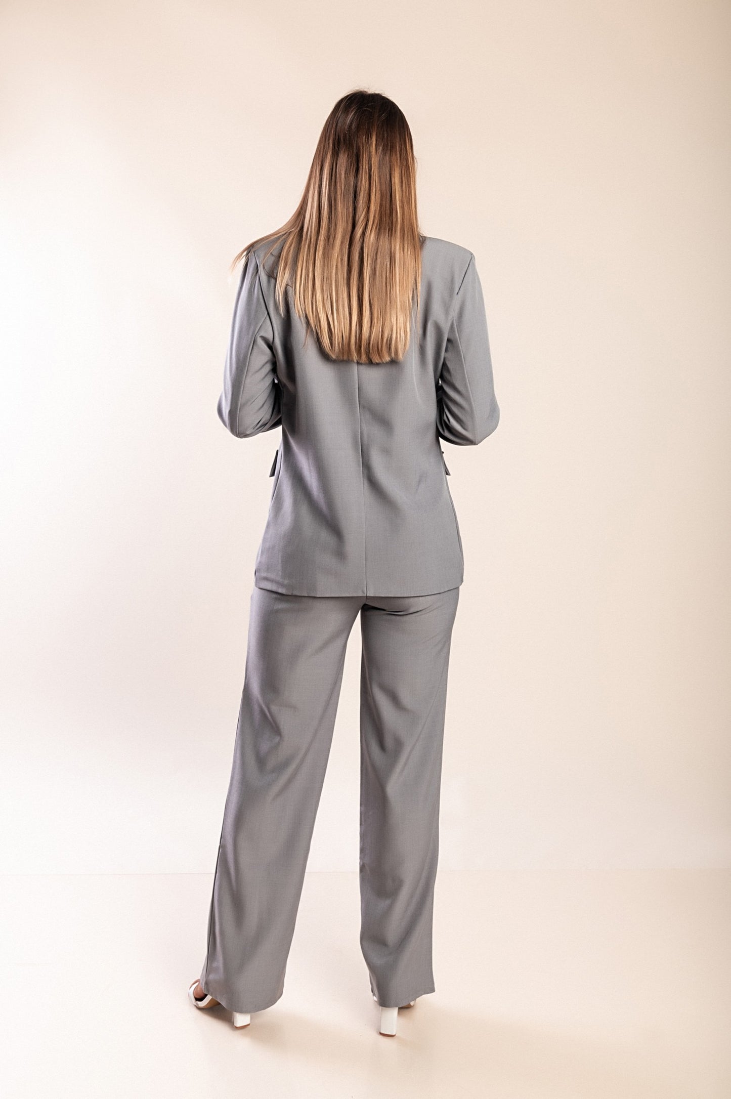Completo giacca e pantaloni lunghi, grigio