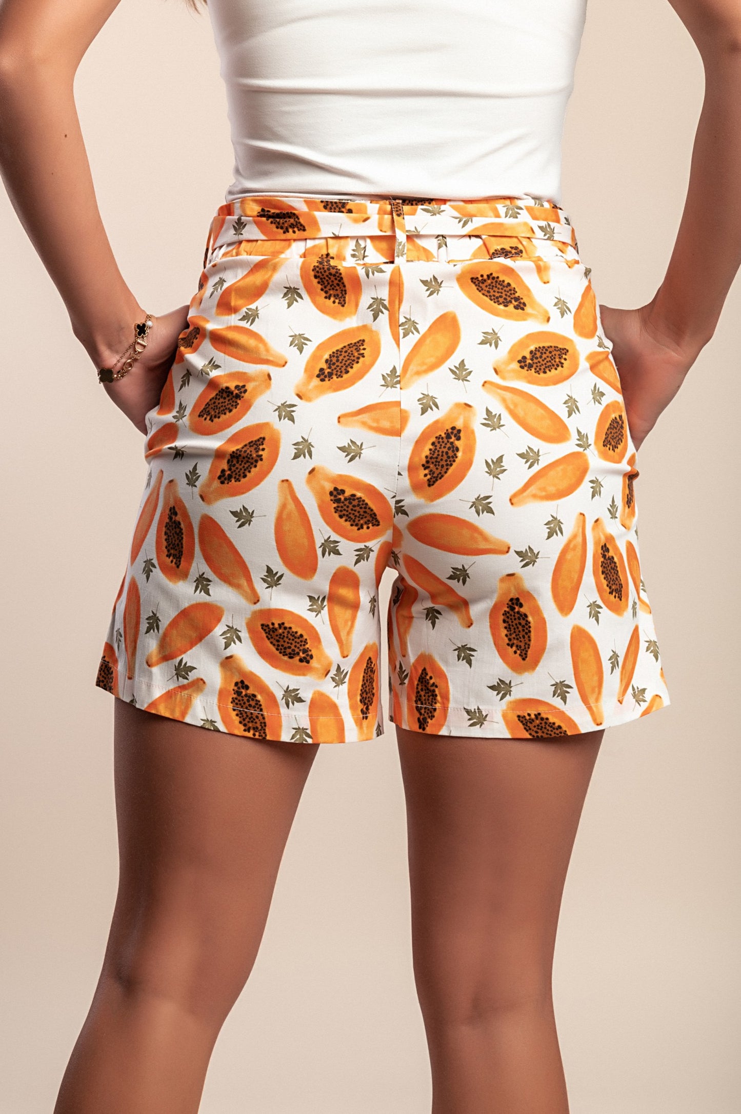 Pantaloncini stampati, arancioni