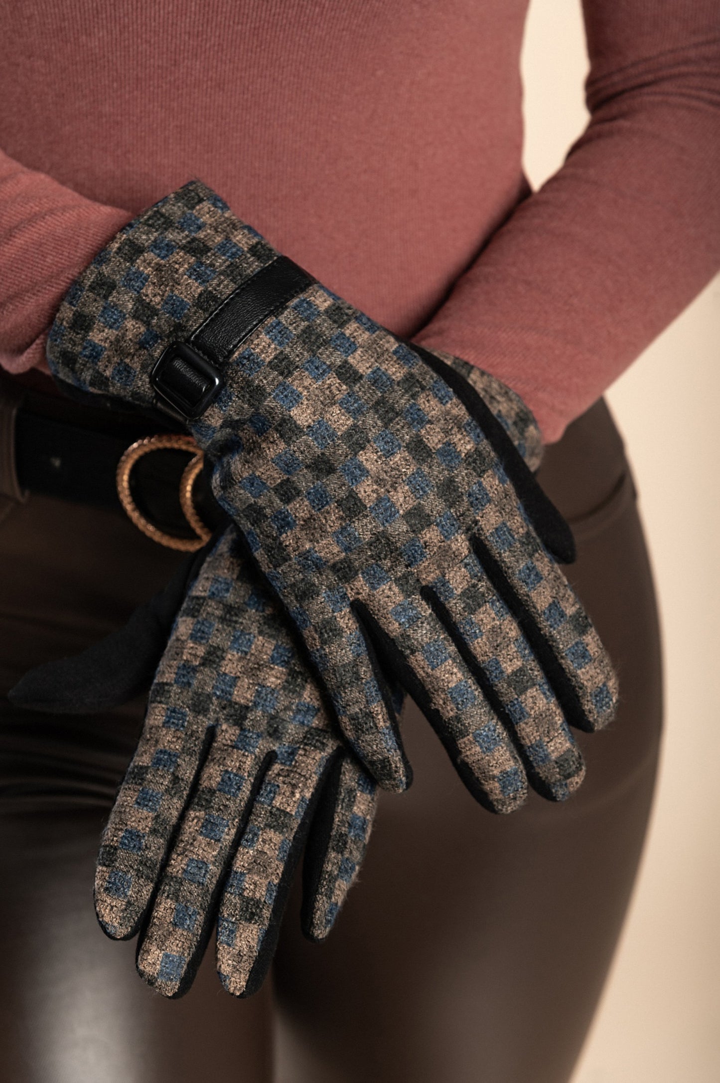 GUANTI CUBES - MARRONE