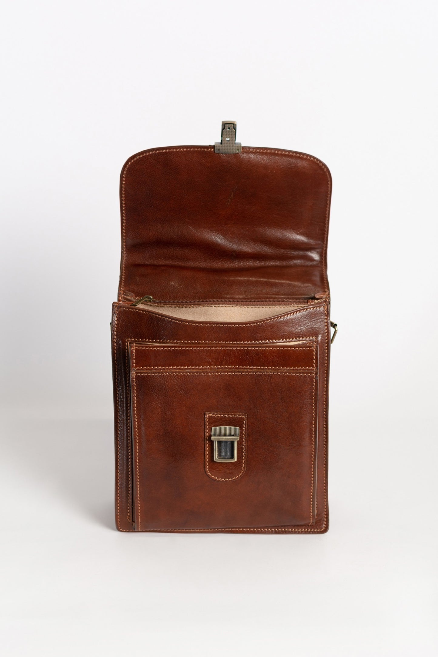 Borsa in pelle naturale Afrodita, marrone