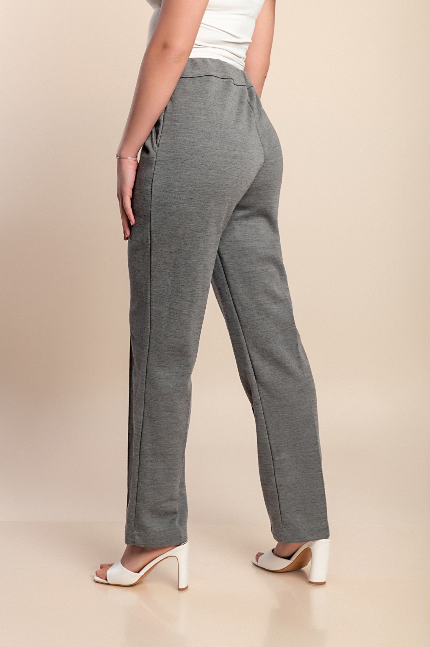 Pantaloni taglie forti, grigi