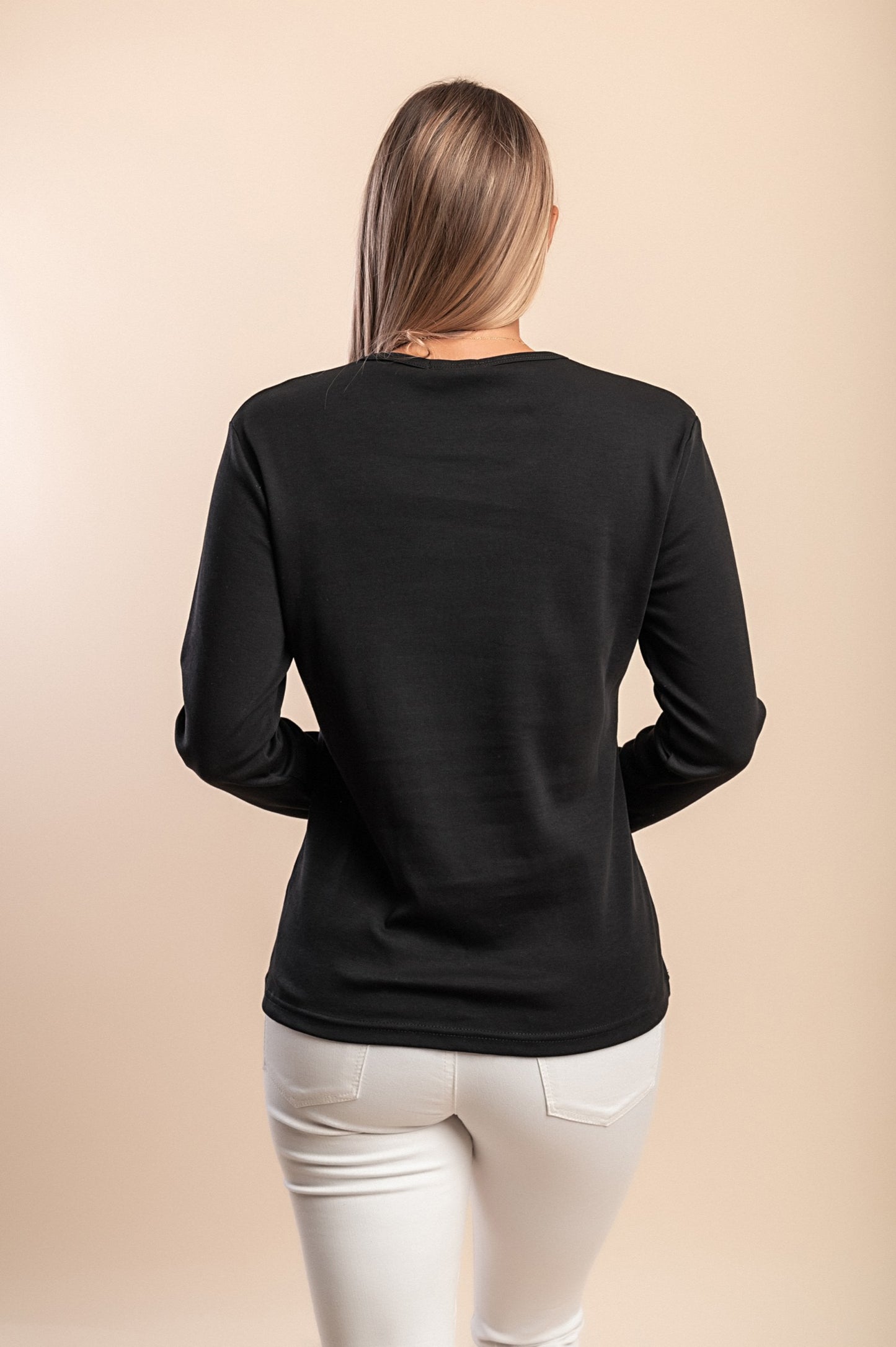 Maglia a maniche lunghe, nera