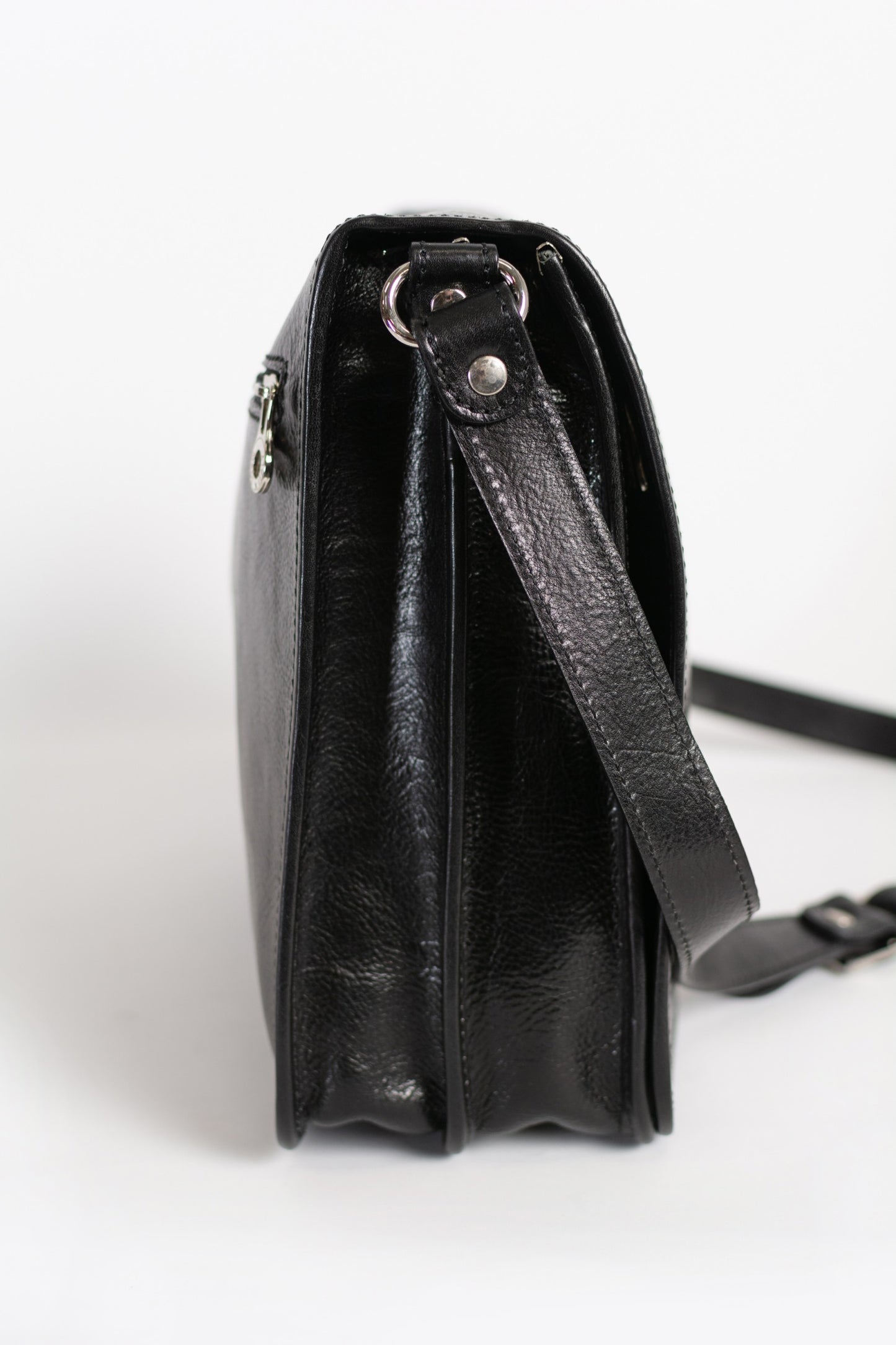 Borsa in vera pelle Silba, nera