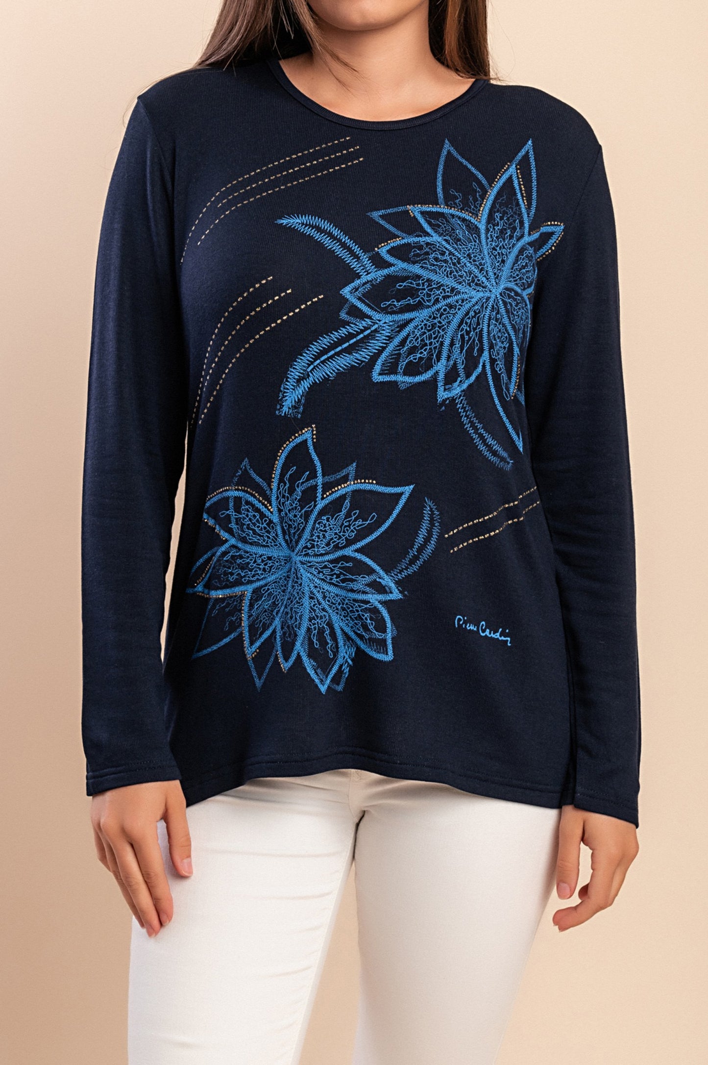 Maglia a maniche lunghe, blu scuro