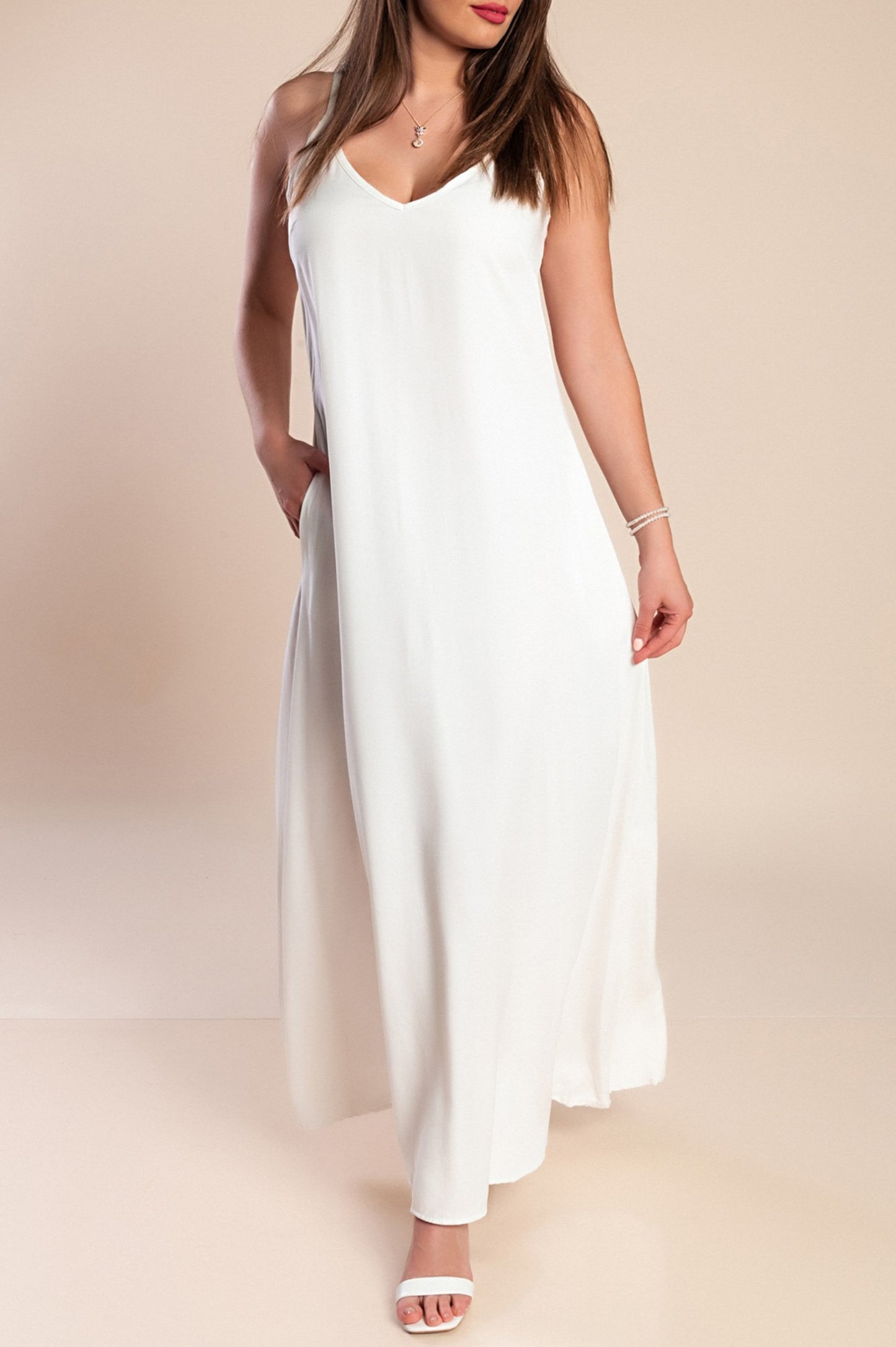 Vestito estivo lungo Yasmine, nero
