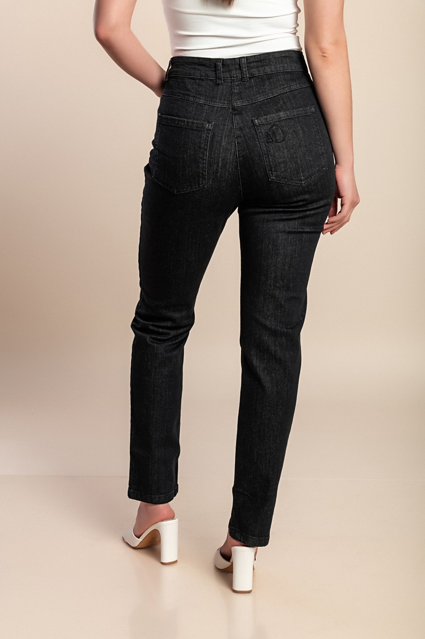 Jeans skinny taglie forti, neri