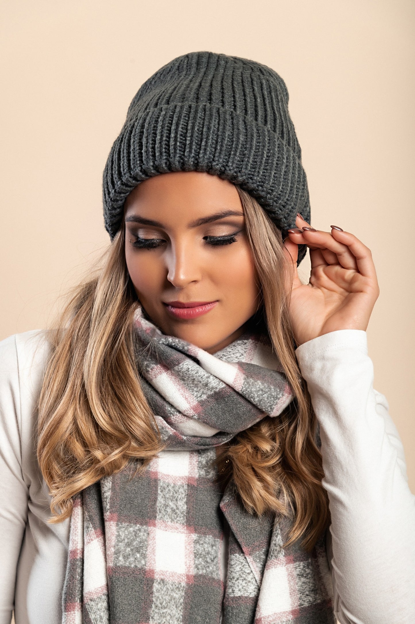 Cappello lavorato a maglia, blu royal
