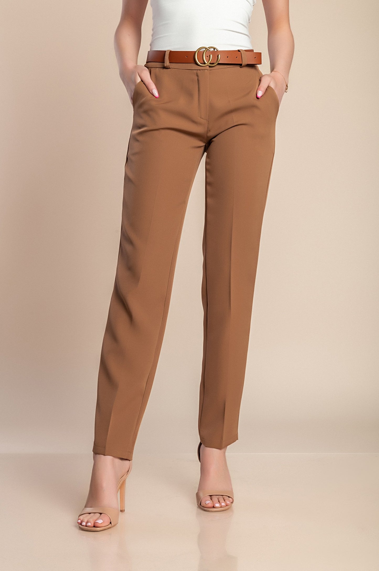 Pantaloni eleganti lunghi con pantalone dritto Tordina, nero