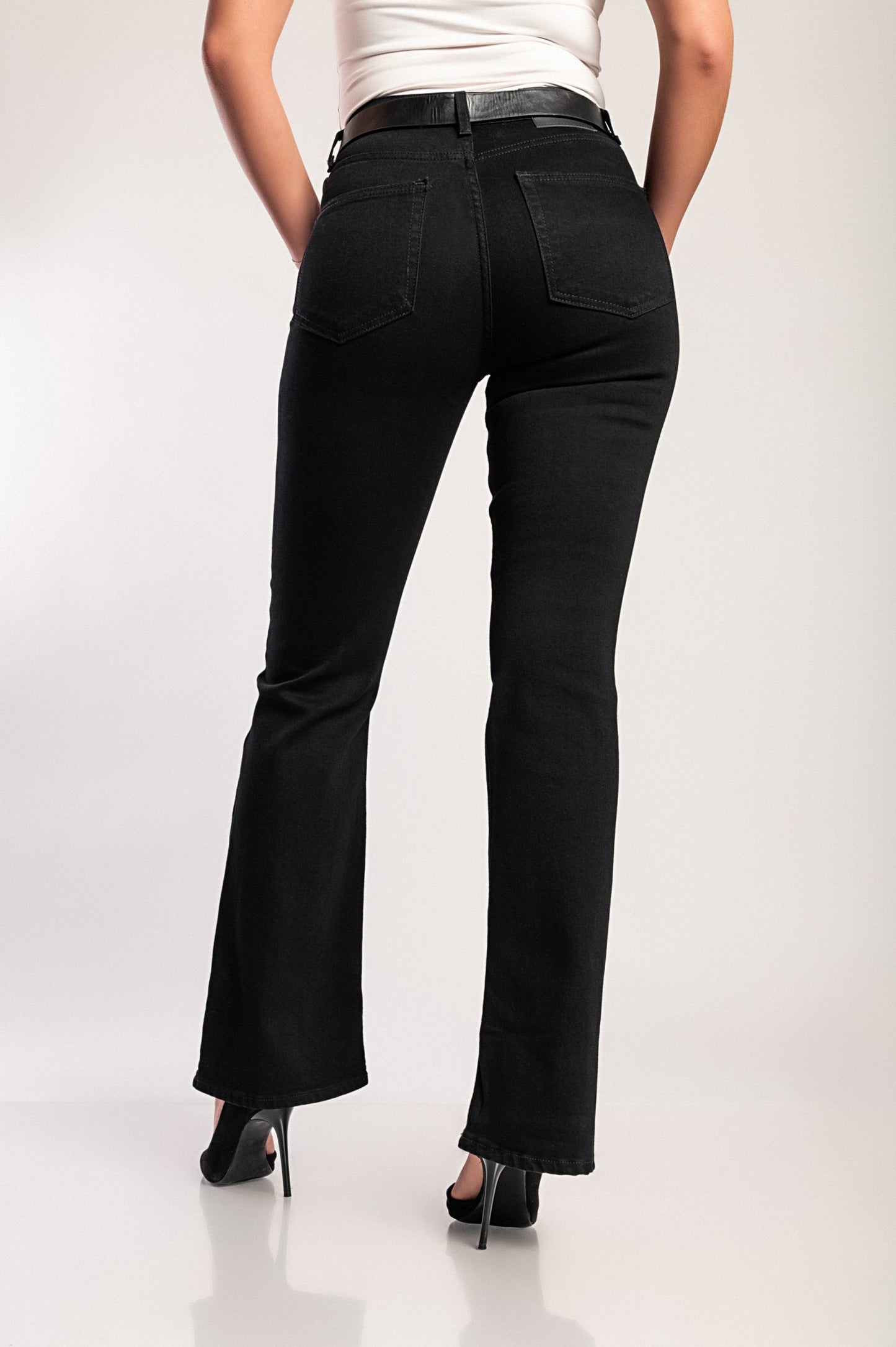 Jeans a zampa d'elefante, blu scuro