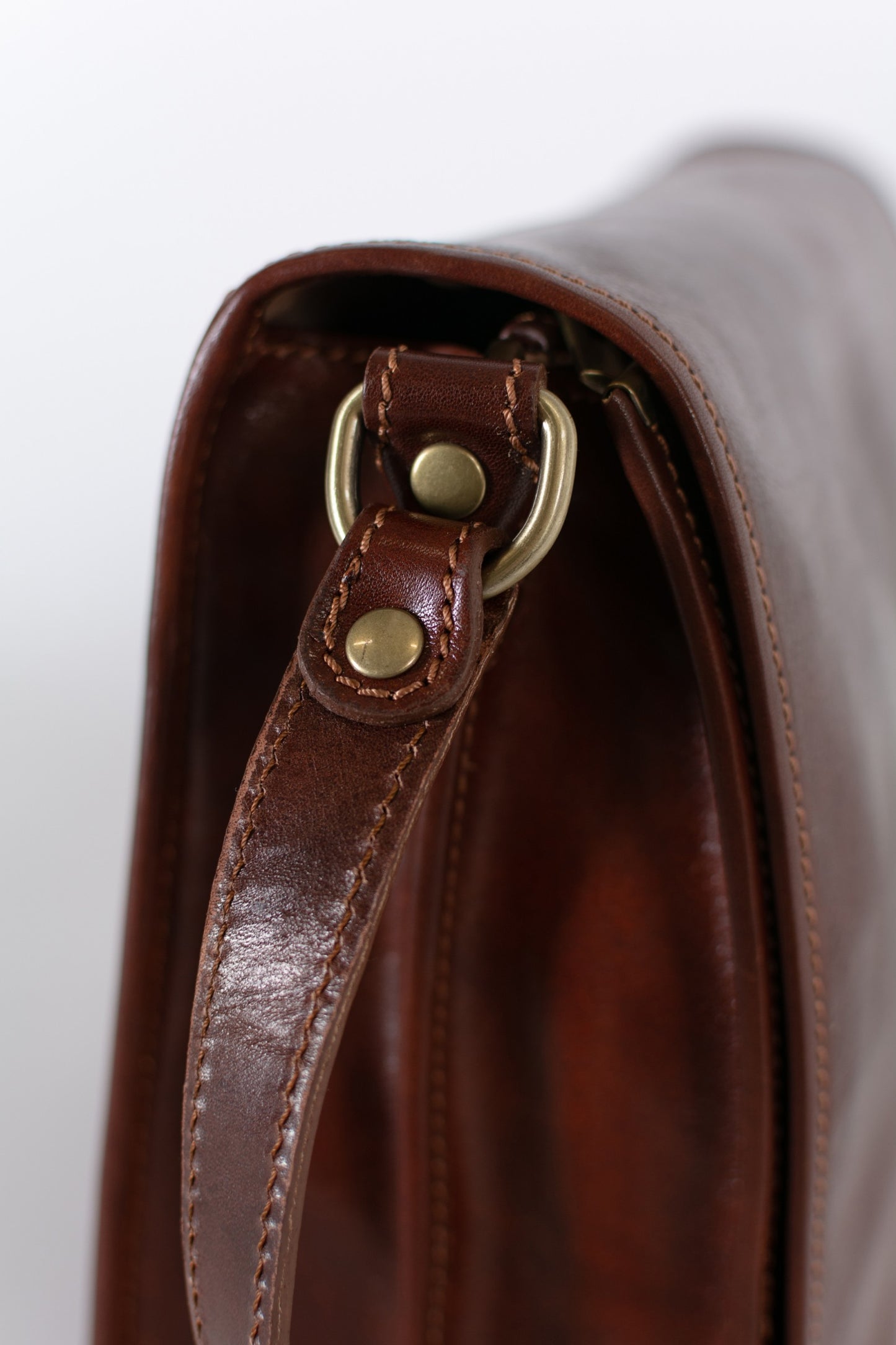 Borsa in pelle naturale Kyleigh, marrone