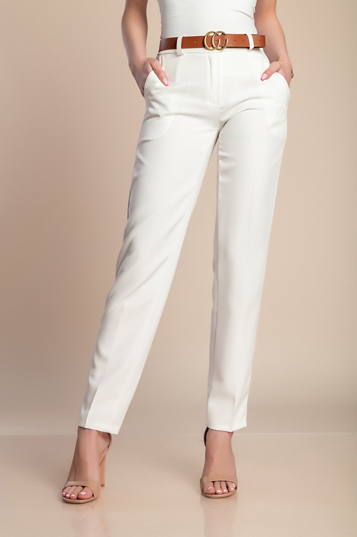Pantaloni eleganti lunghi con pantalone dritto Tordina, nero