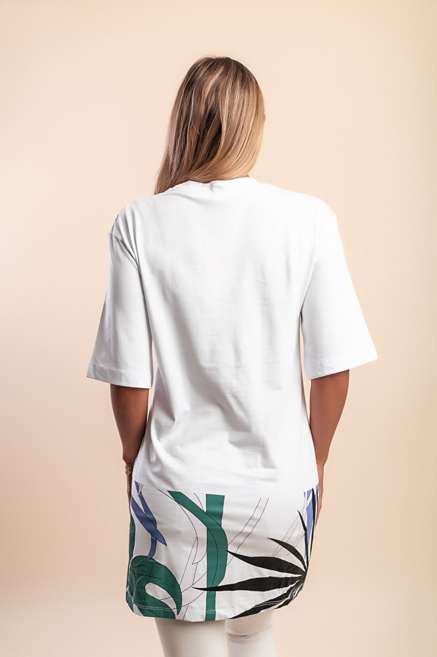 T-shirt in cotone con stampa, bianca