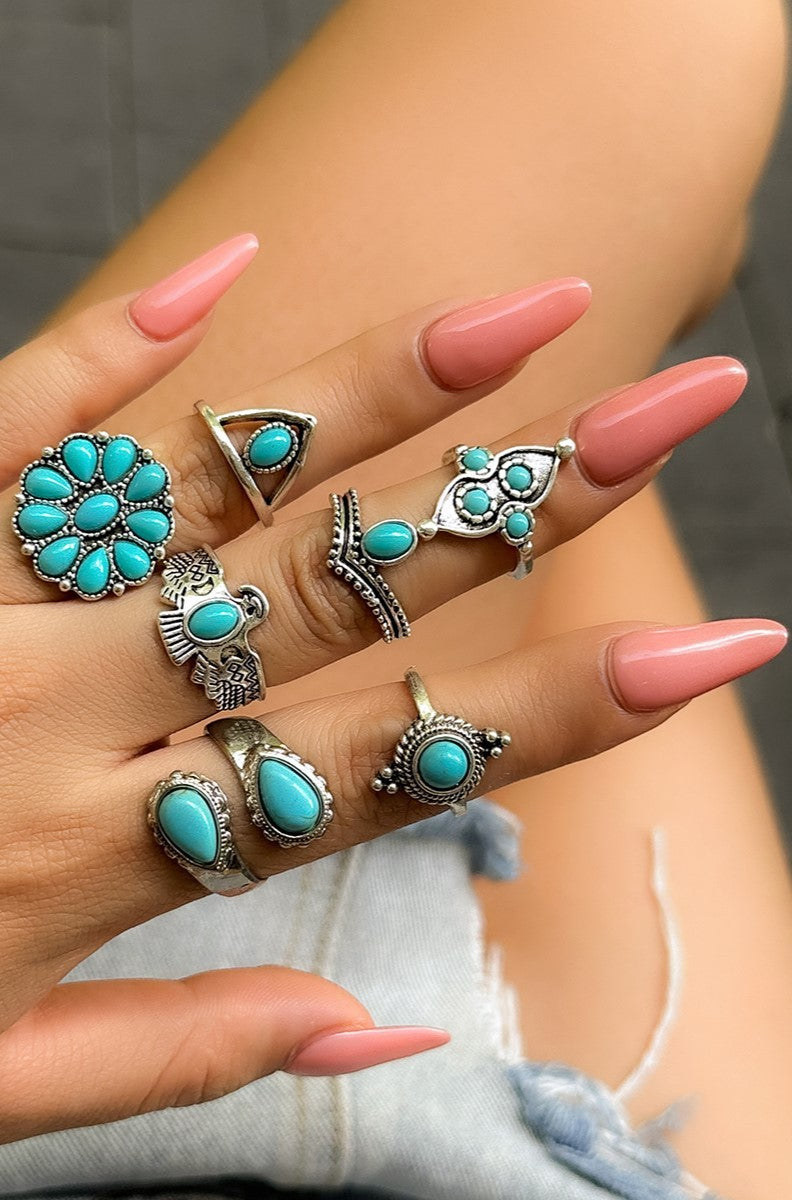 Set di anelli, colore argento