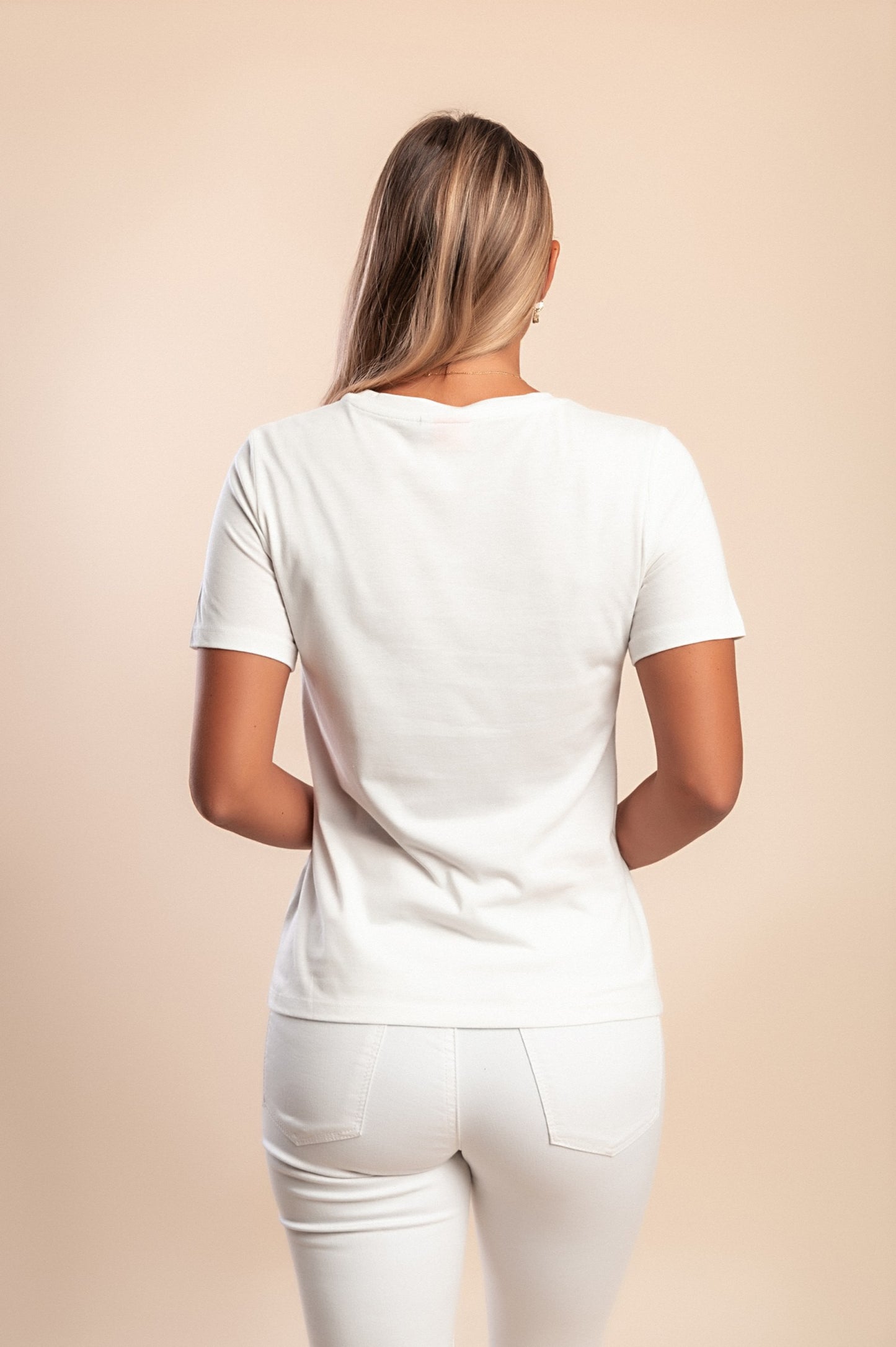 T-shirt in cotone con stampa, bianca