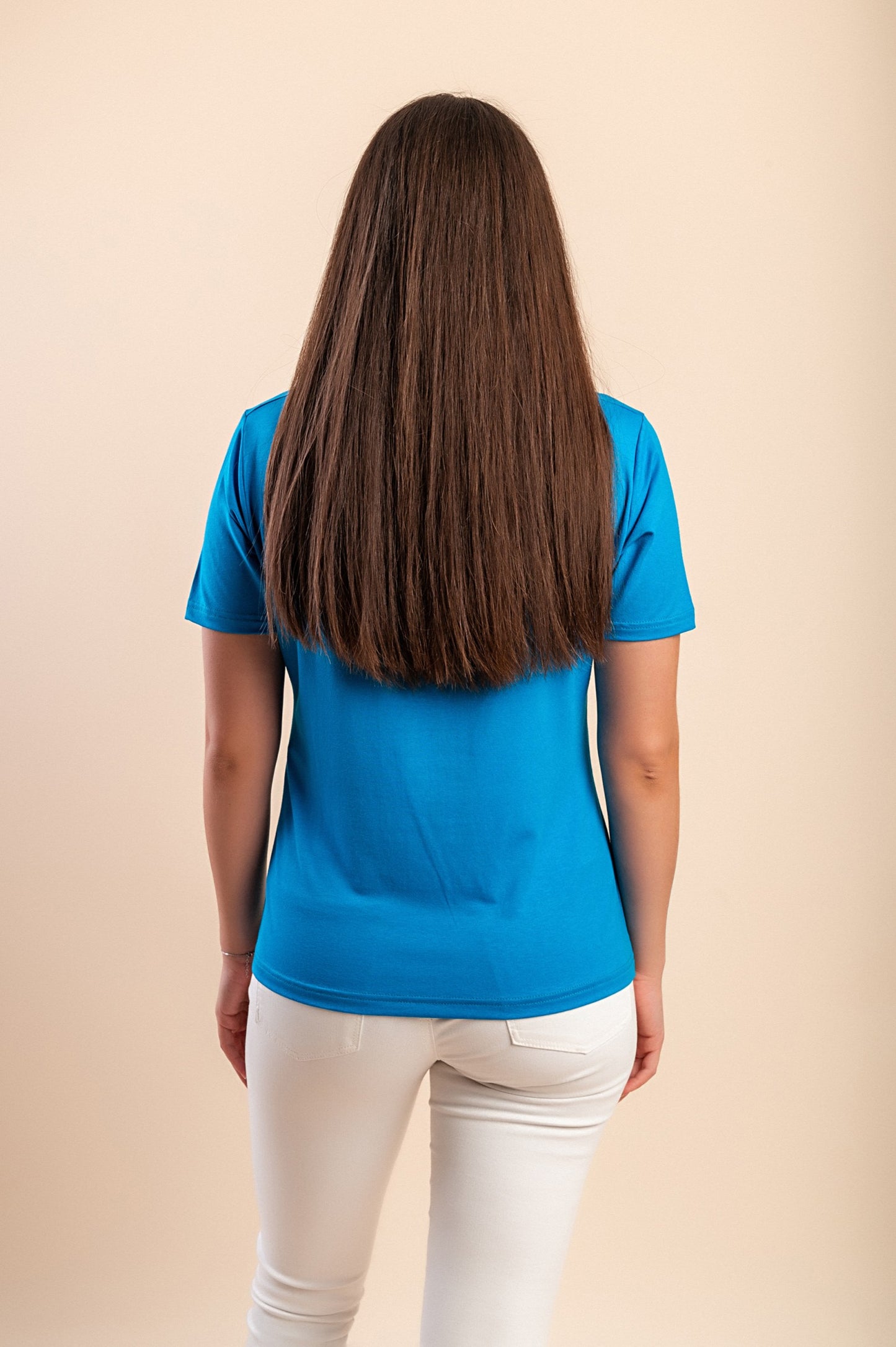 Maglietta con stampa, blu
