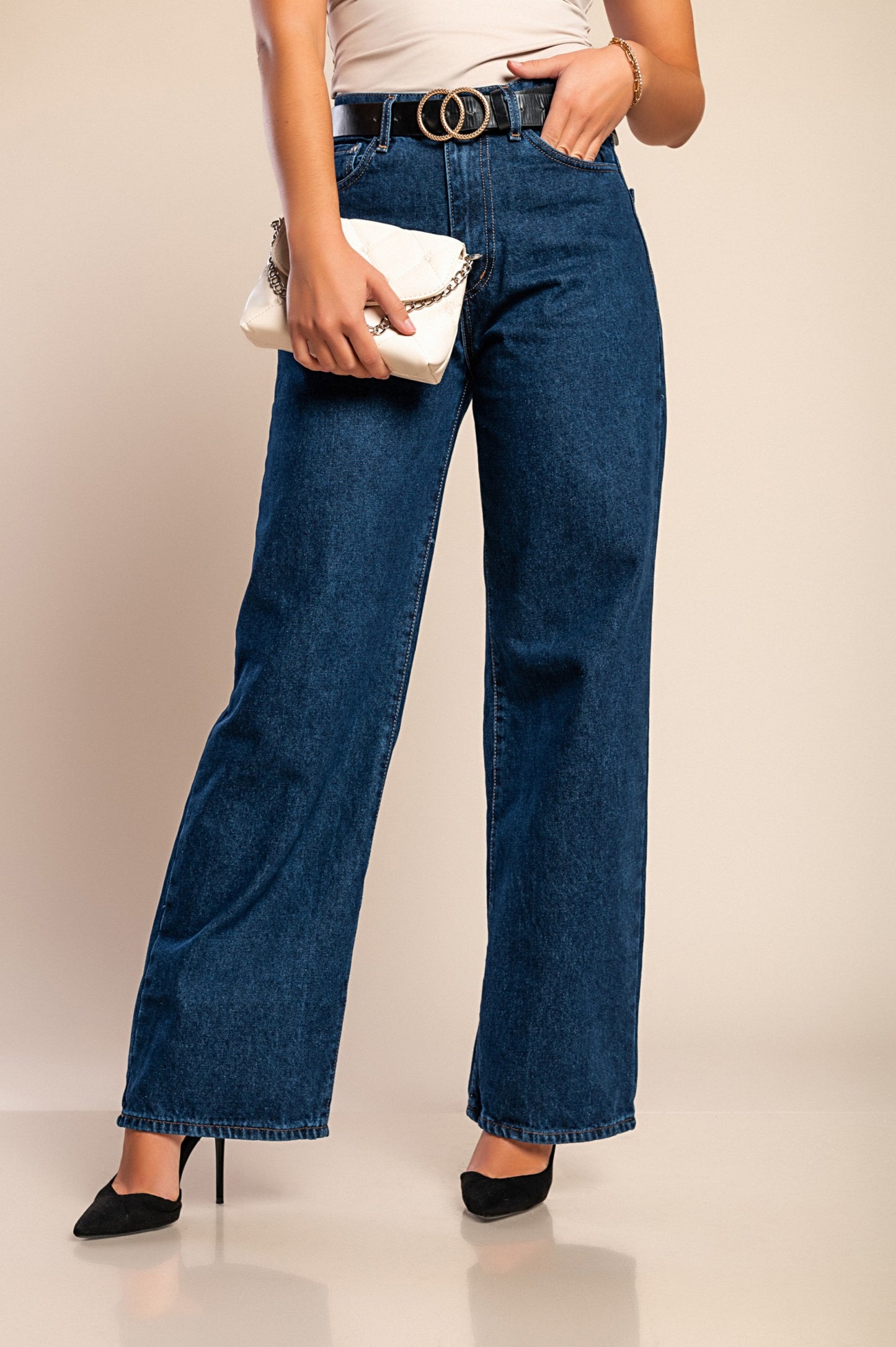 Jeans dritti, blu scuro