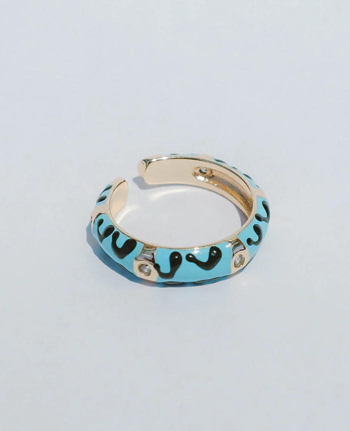 Anello con stampa, ART2221, blu