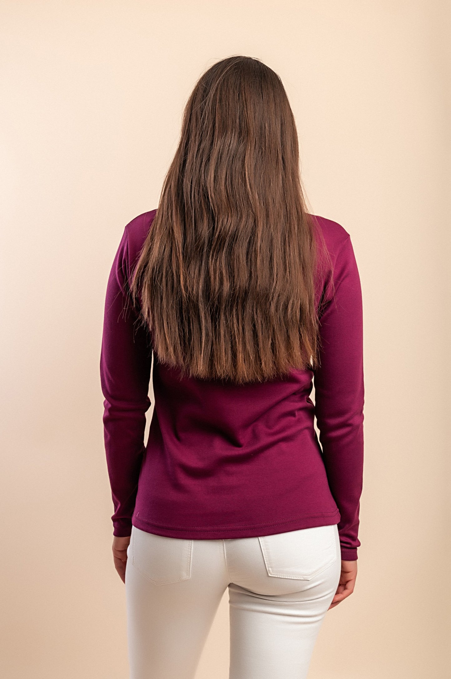 Maglia in cotone a maniche lunghe, rosa