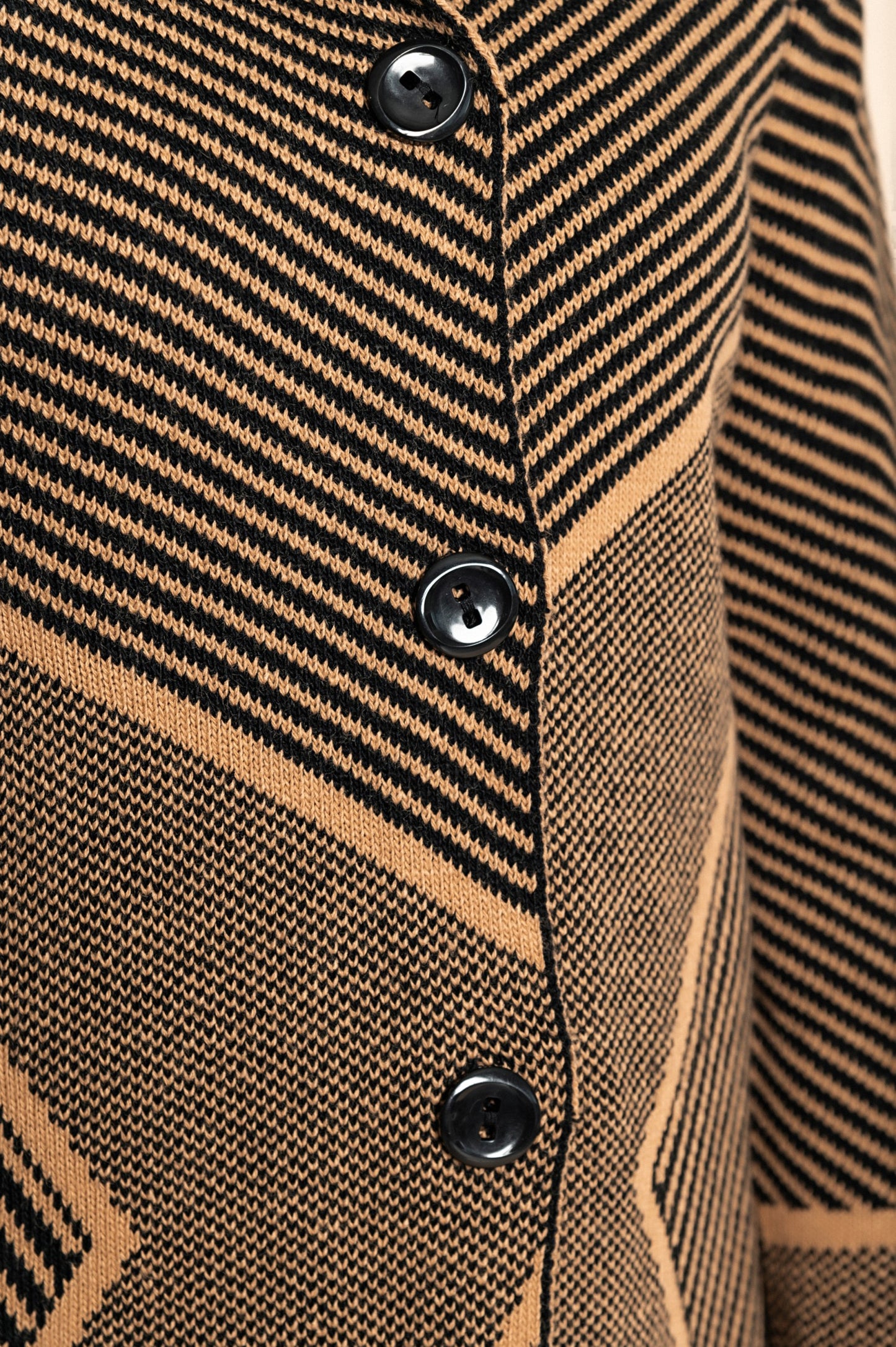 Cardigan lavorato a maglia con motivo, nero