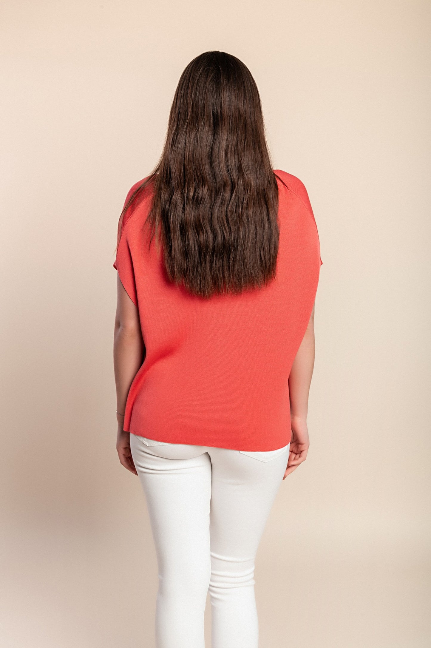 Top lavorato a maglia, rosa