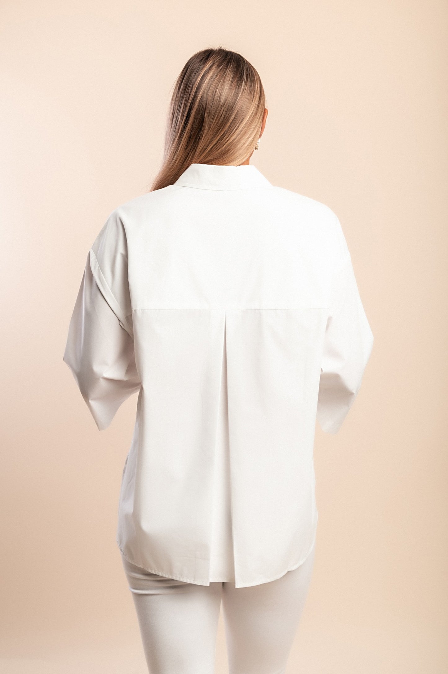 Camicia stampata, bianca