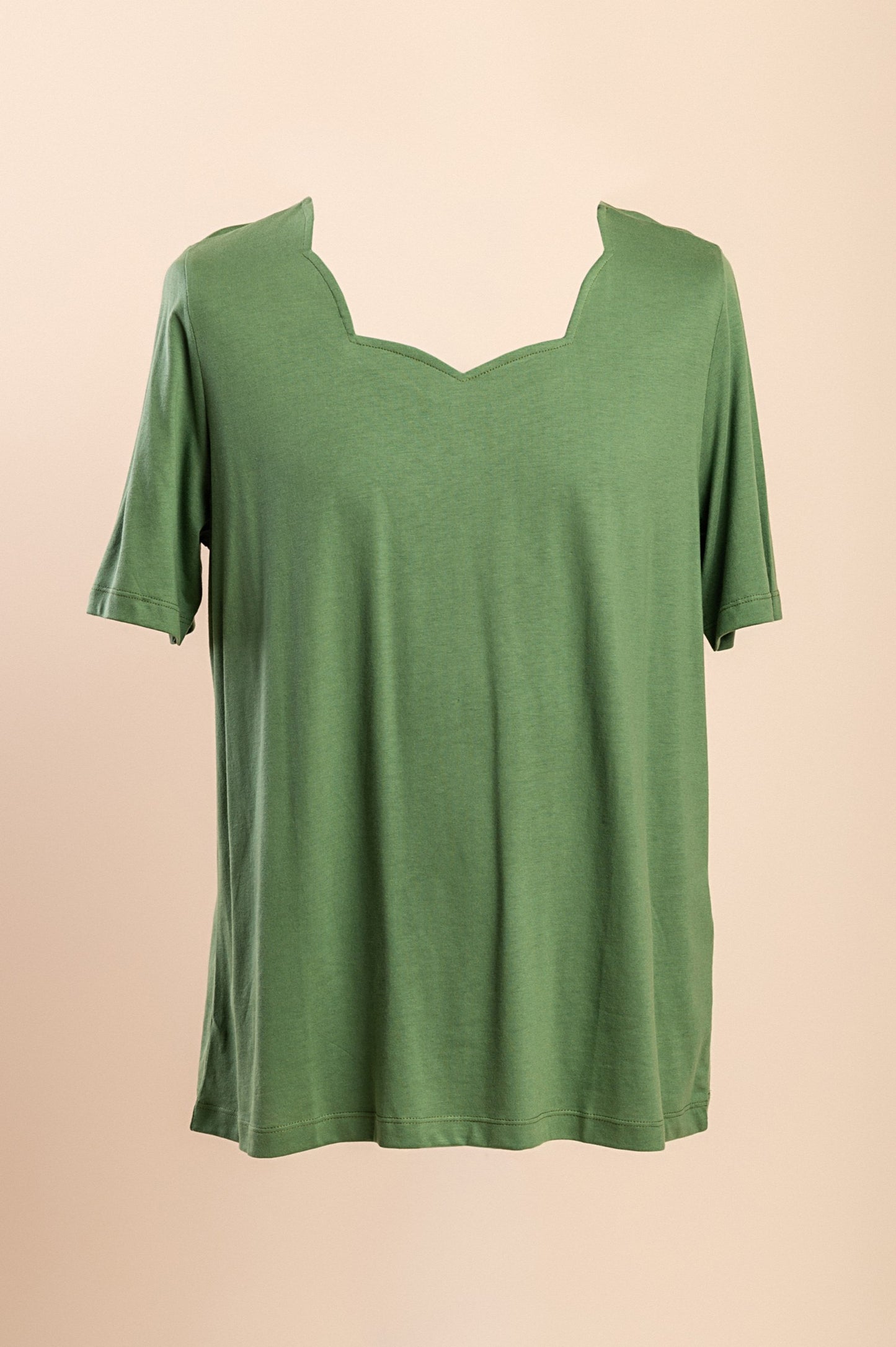 Camicia in cotone taglia comoda, verde