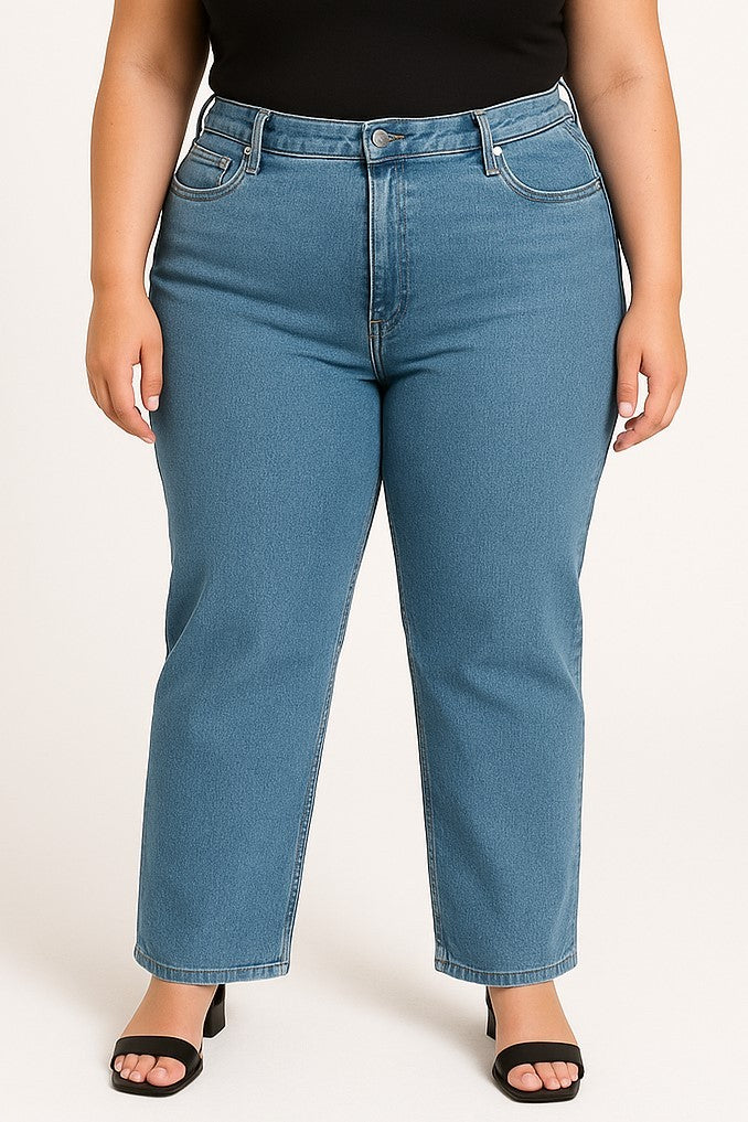Jeans taglie forti, azzurro chiaro