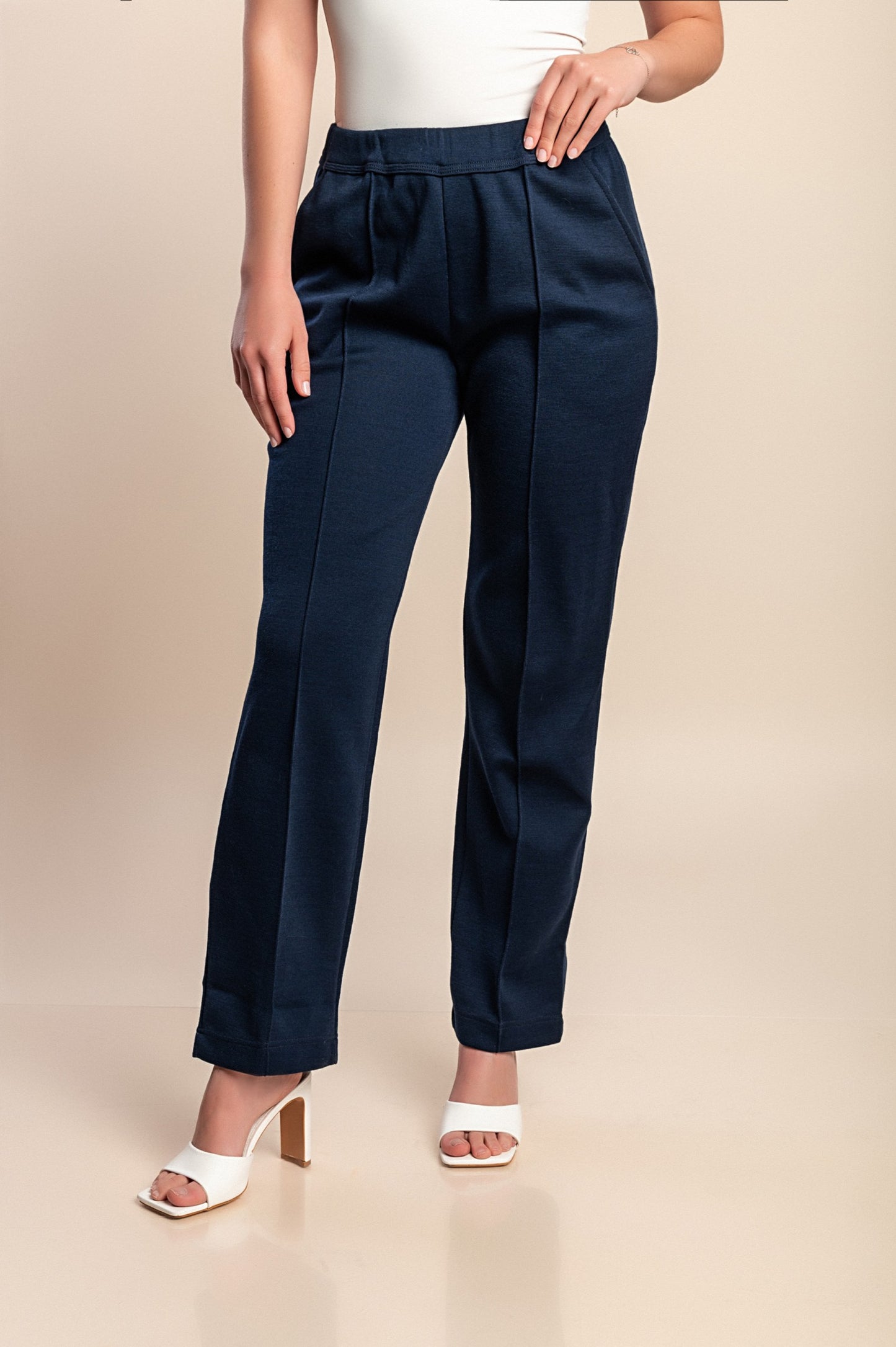 Pantaloni taglie forti, blu scuro