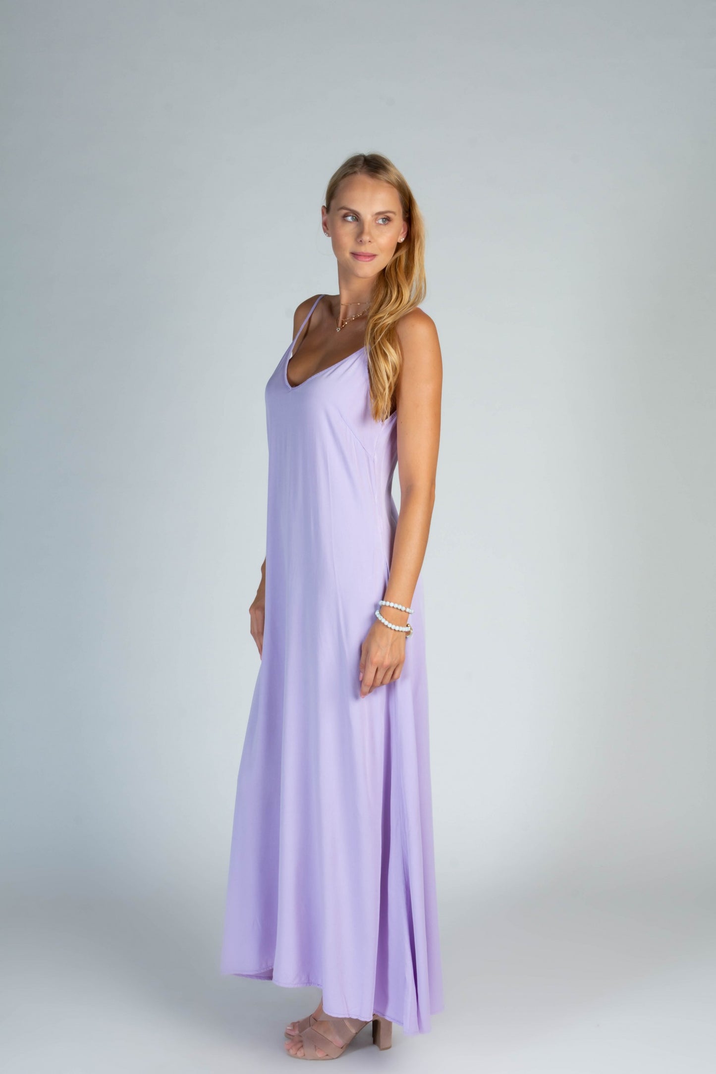 Vestito estivo lungo Yasmine, nero