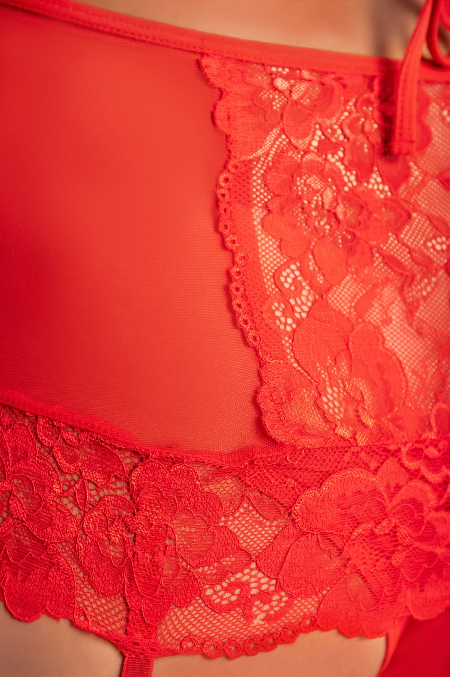 Completo intimo in pizzo Barillas Pareo, rosso