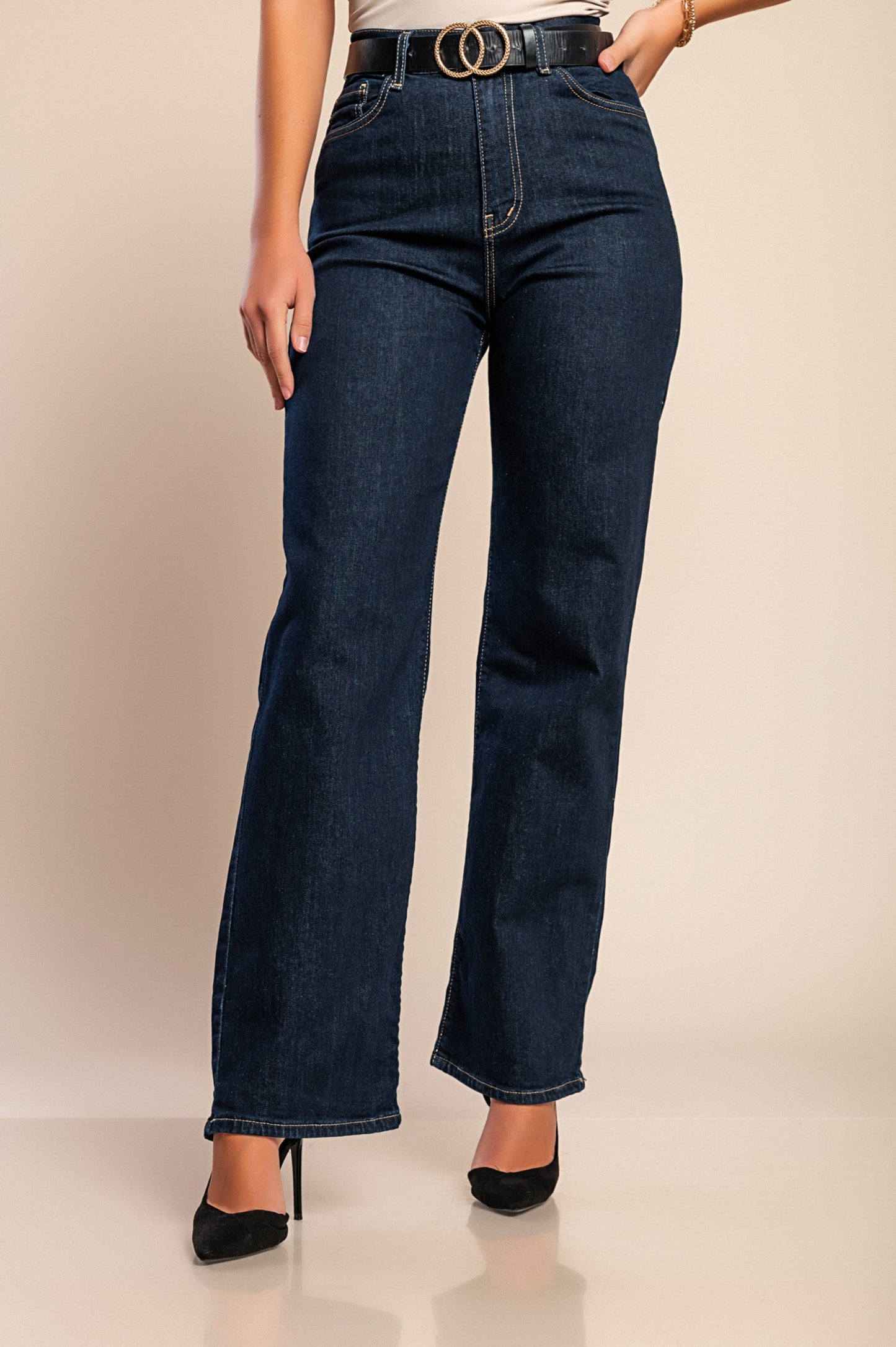 Jeans dritti, blu scuro