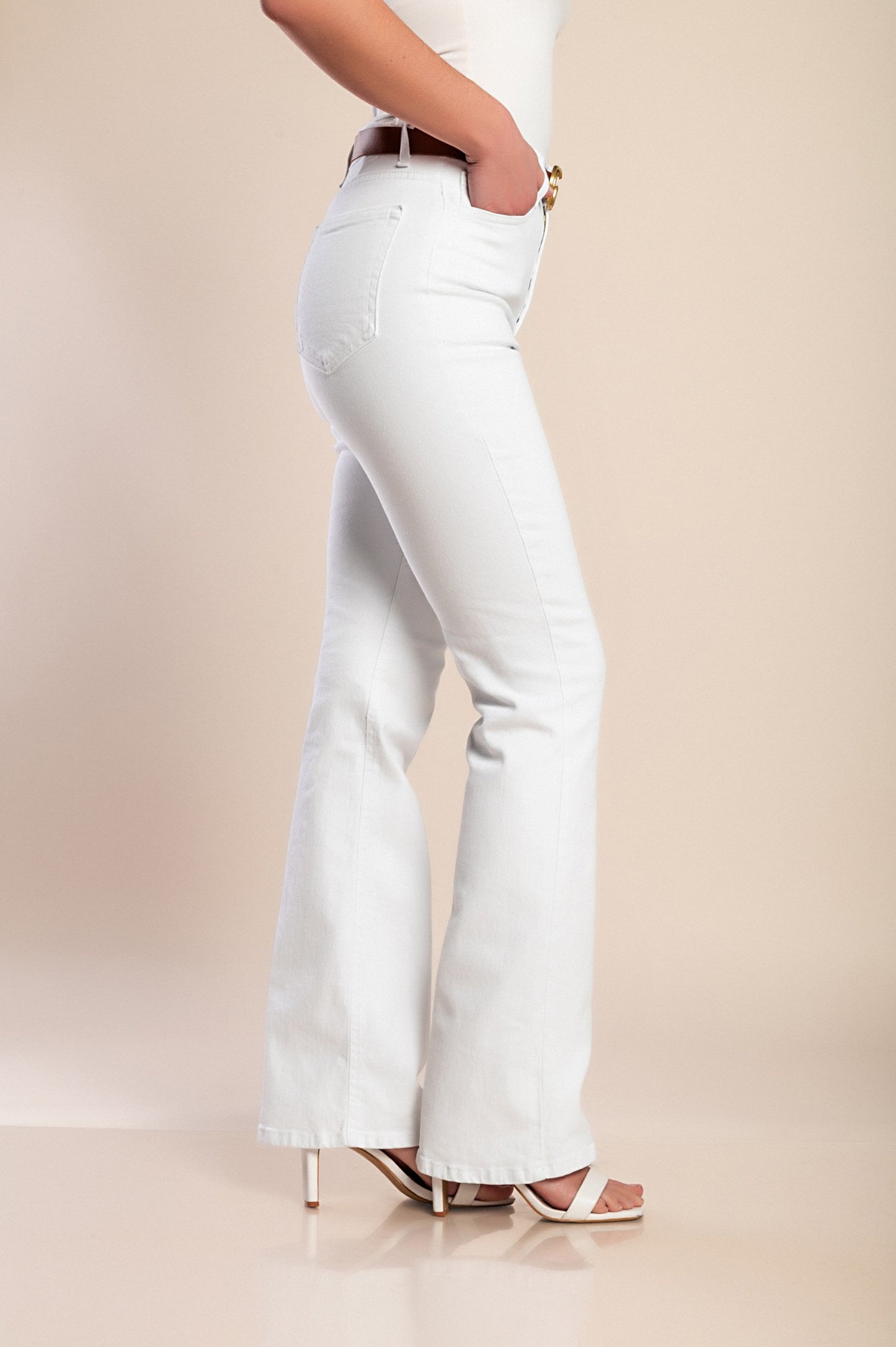 Jeans a zampa d'elefante, blu scuro