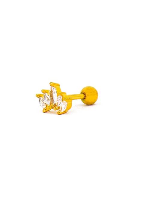 Mini orecchino elegante, colore oro