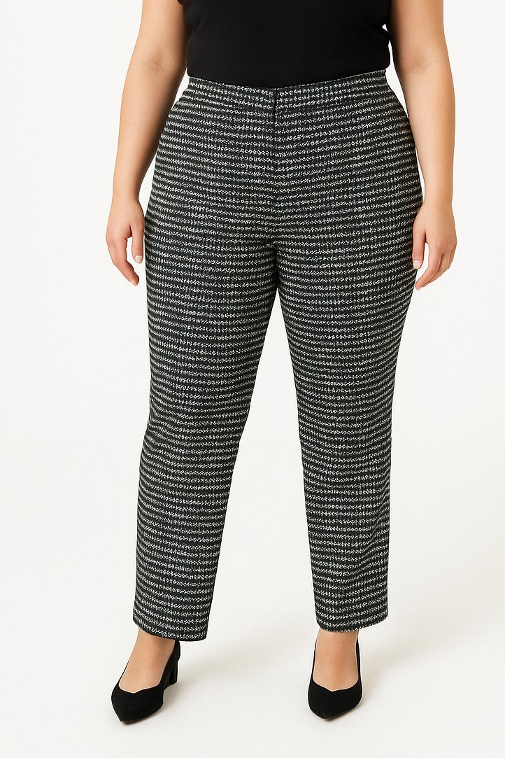 Pantaloni eleganti taglie forti, neri