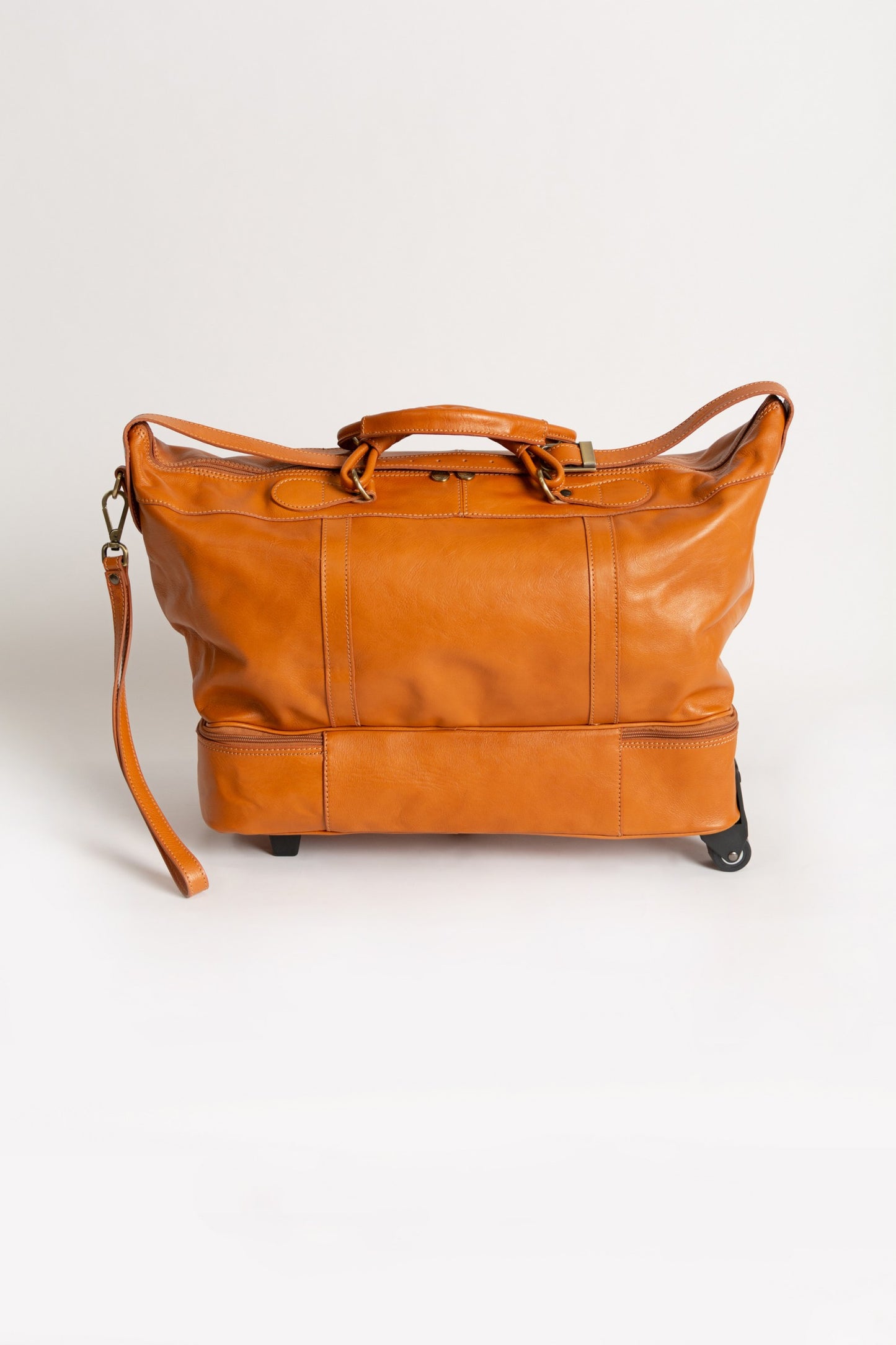 Borsa in vera pelle Kehlani, marrone chiaro