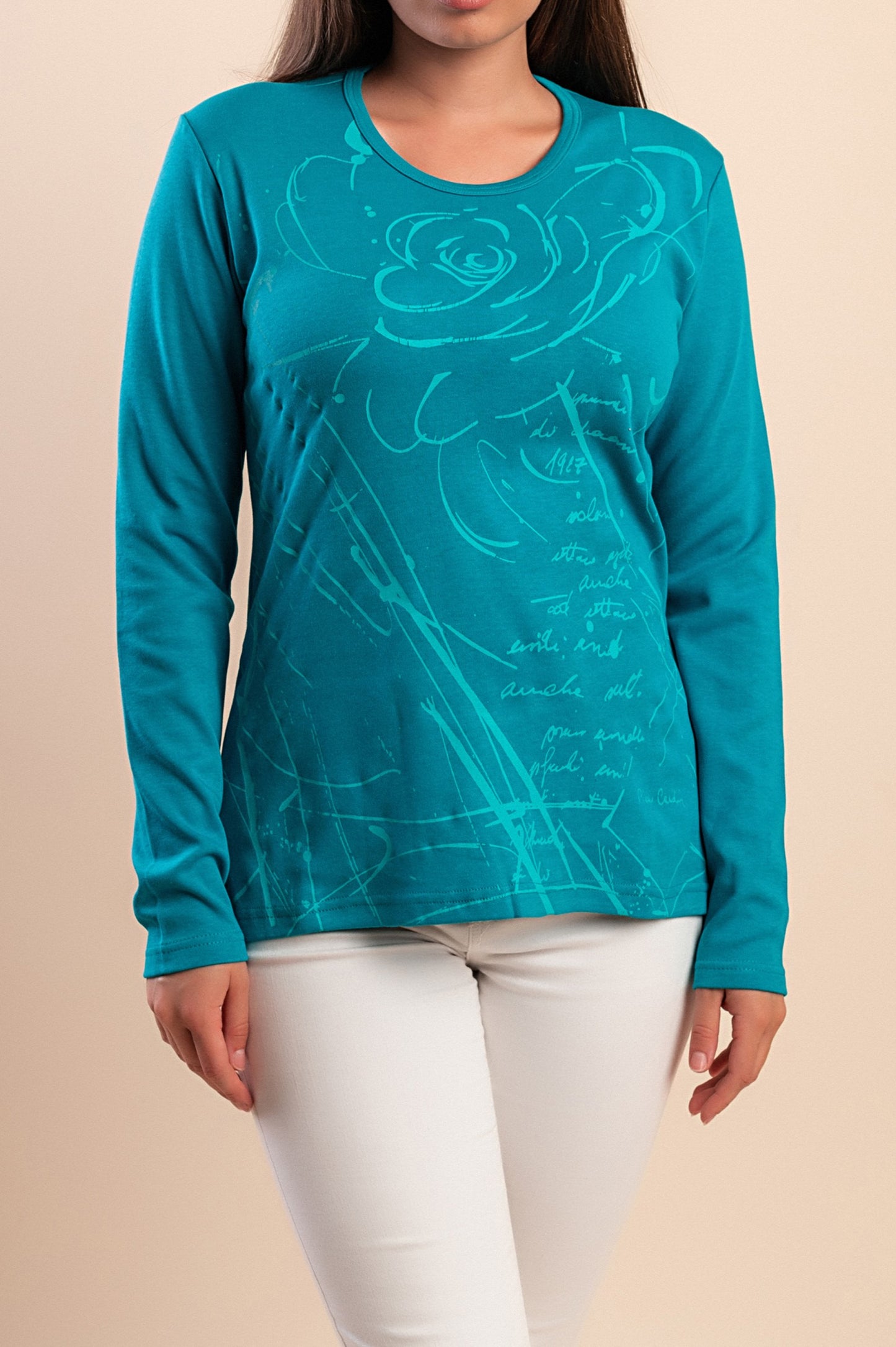 Camicia a maniche lunghe, turchese