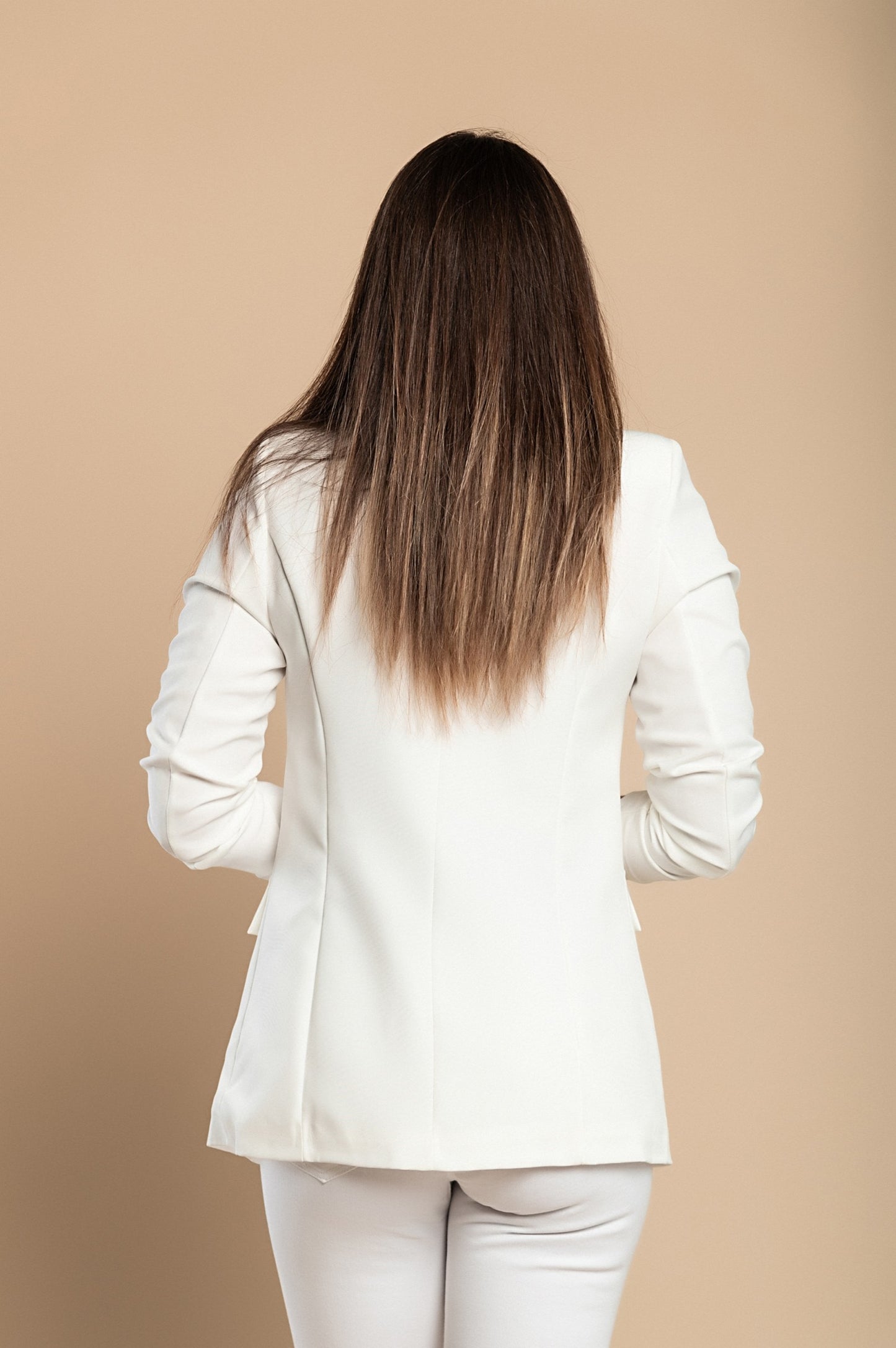 Blazer lungo con scollatura classica Turina, nero