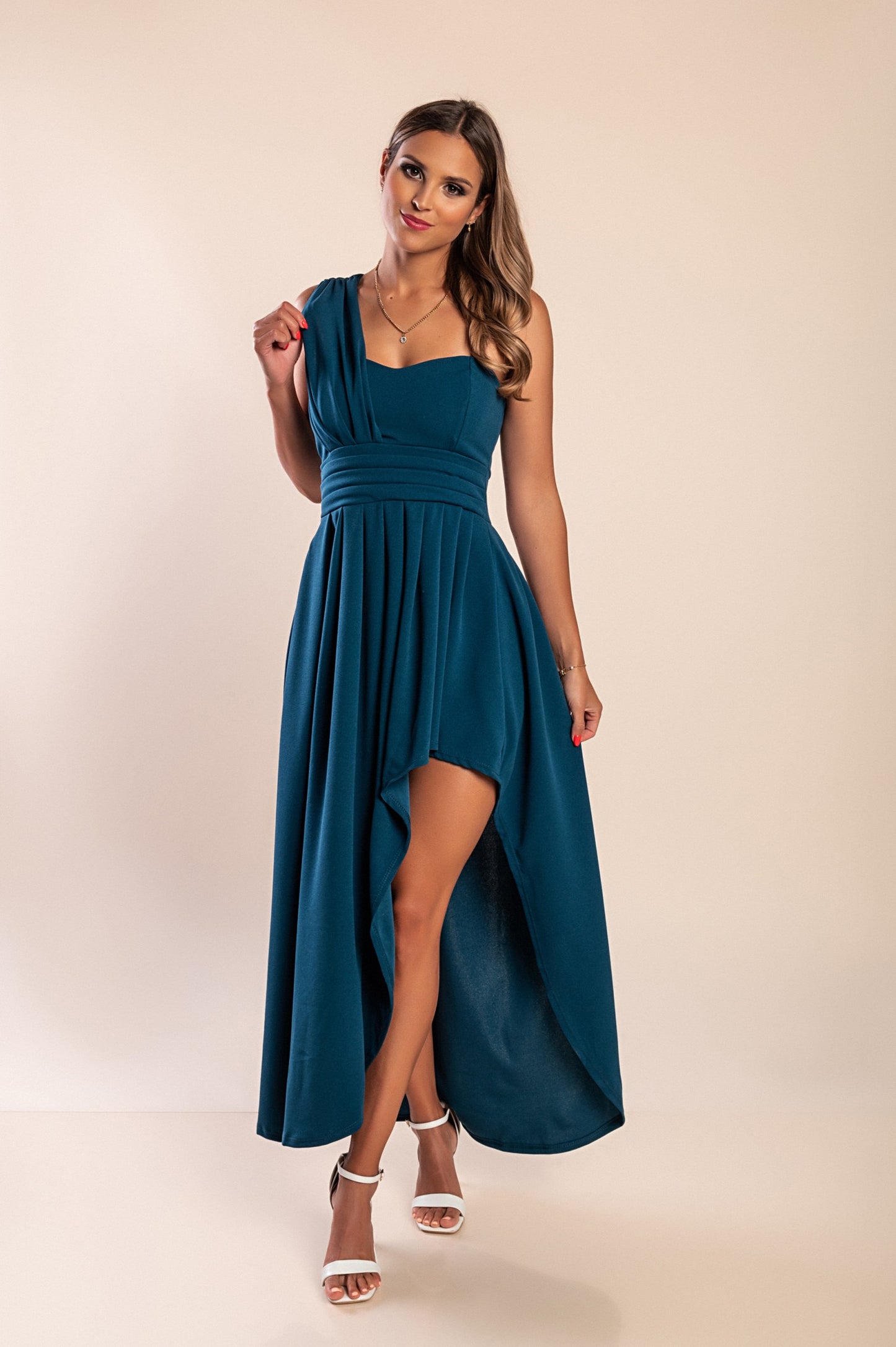 Abito maxi elegante, rosa chiaro
