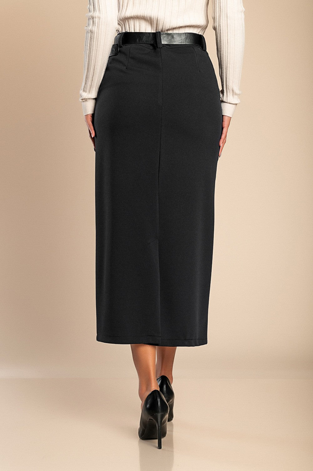 Gonna midi elegante, nera