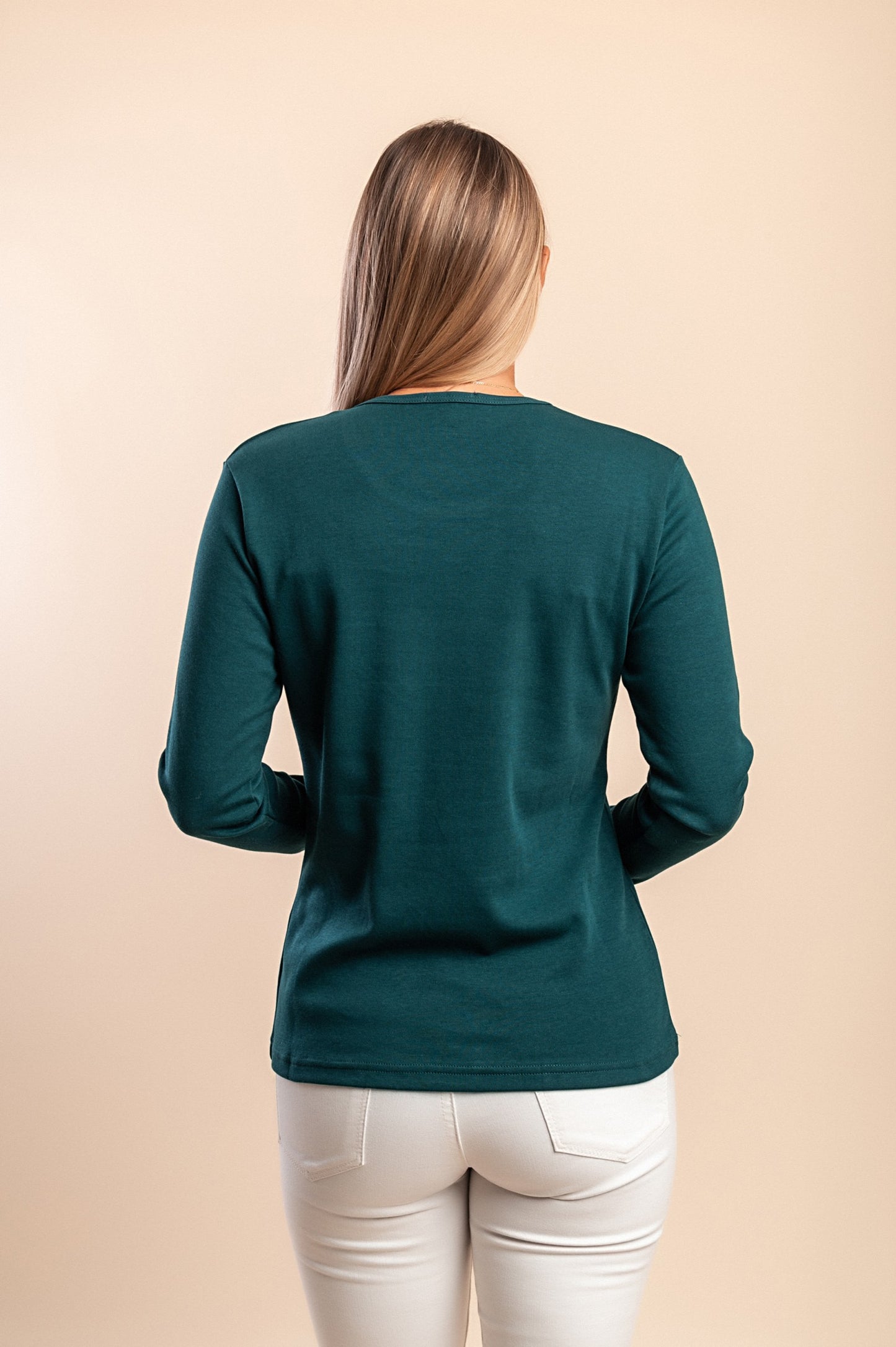 Maglia in cotone a maniche lunghe, marrone