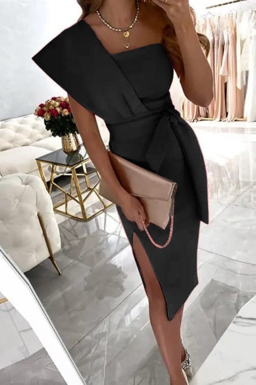 Abito midi elegante Triona, rosa chiaro