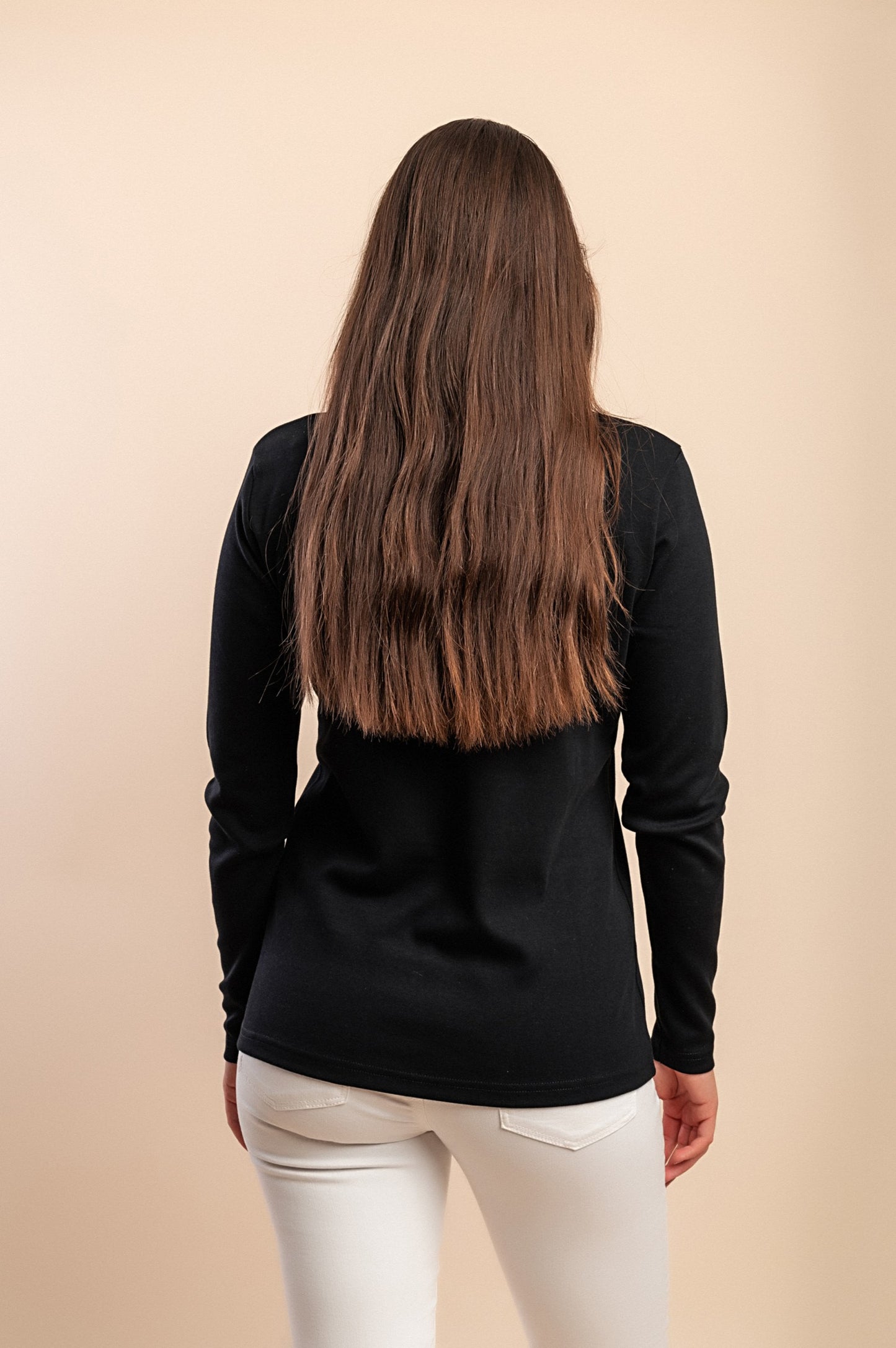 Maglia in cotone a maniche lunghe, marrone