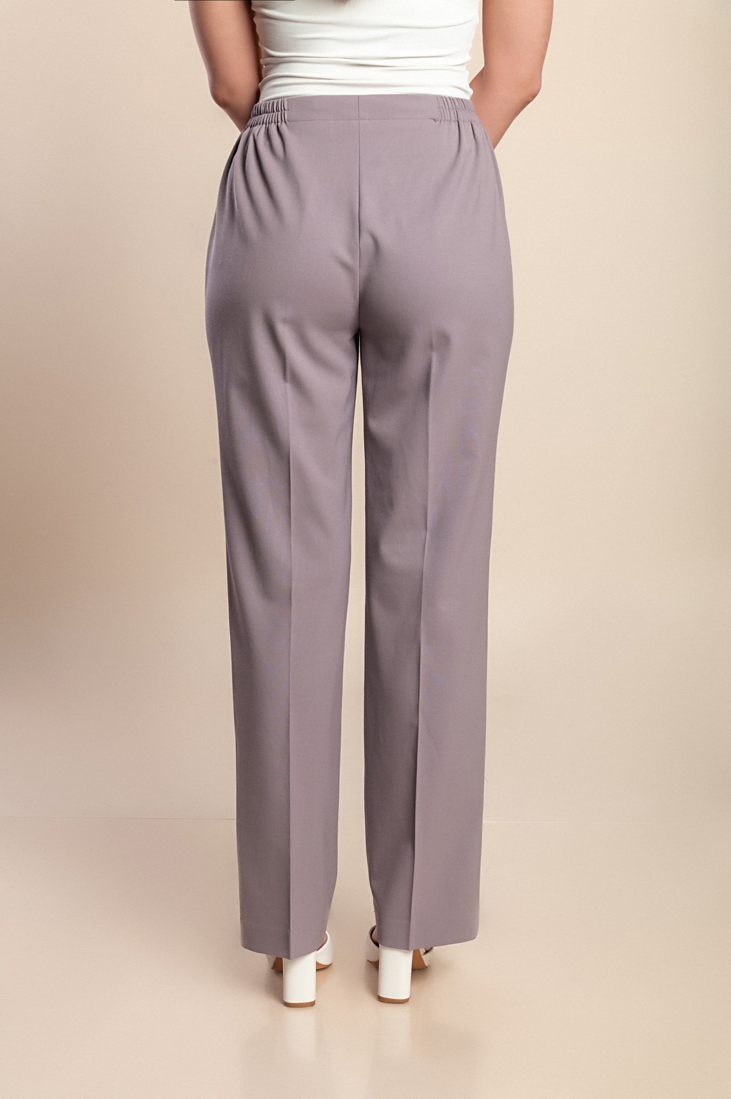 Pantaloni lunghi taglie forti, lilla