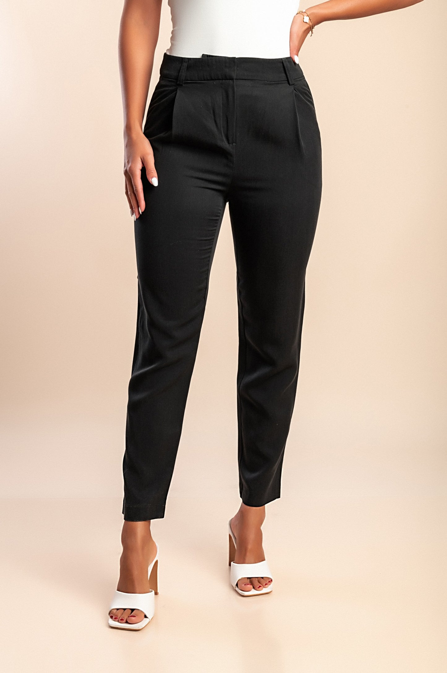 Pantaloni eleganti taglie forti, neri