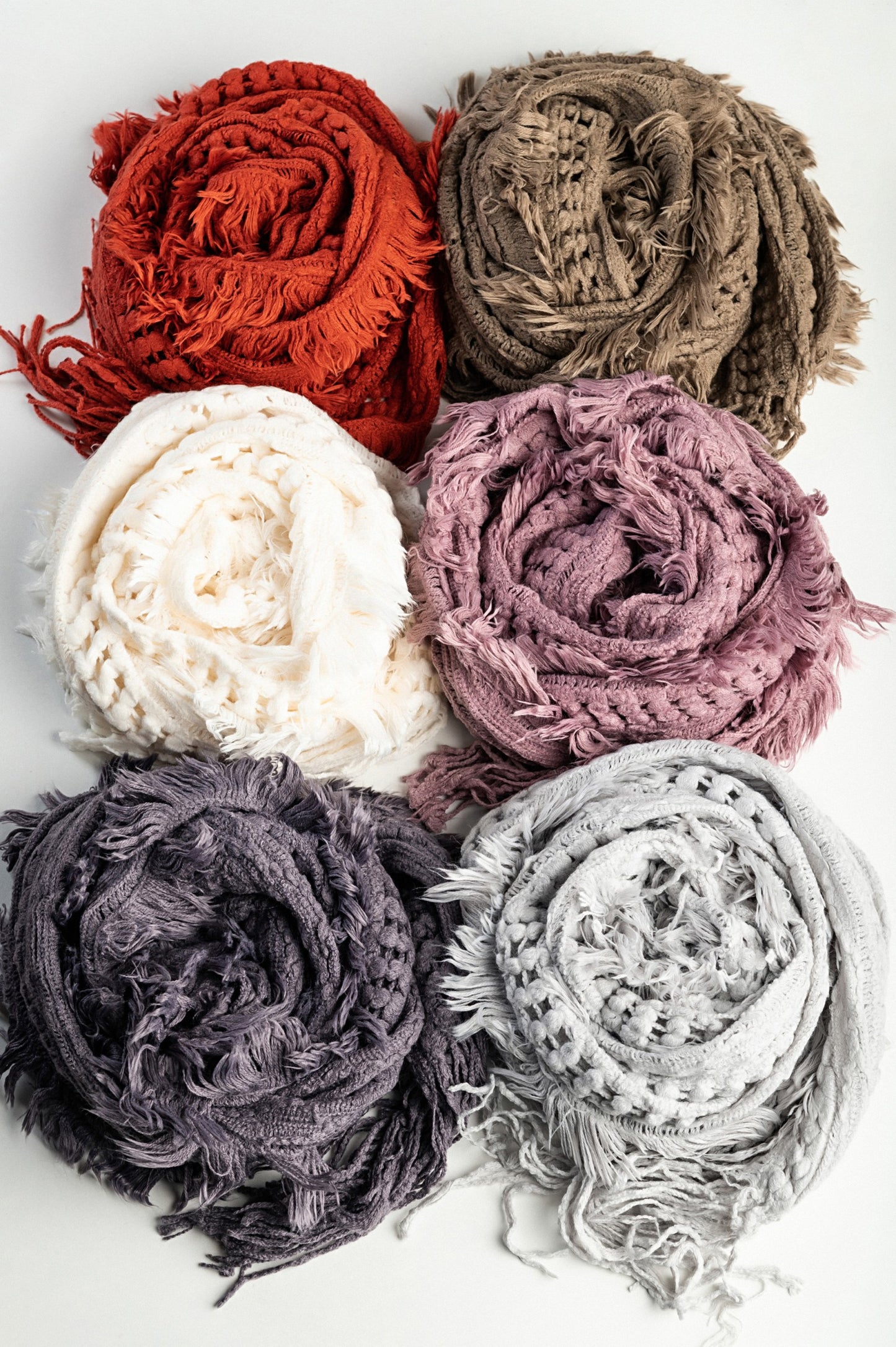 Set di 6 sciarpe, multicolori