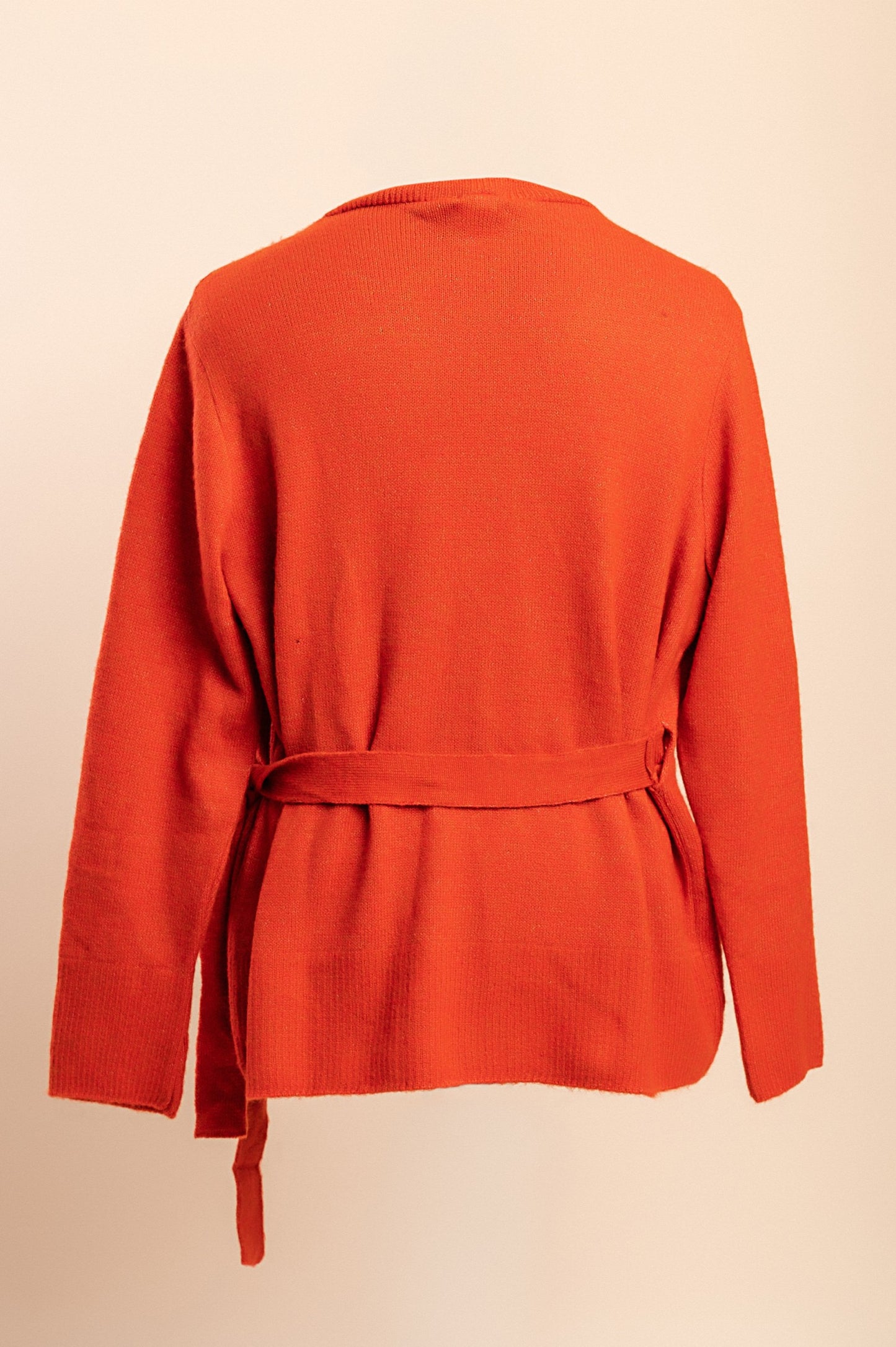 Top in maglia taglie forti con maniche lunghe, mattone