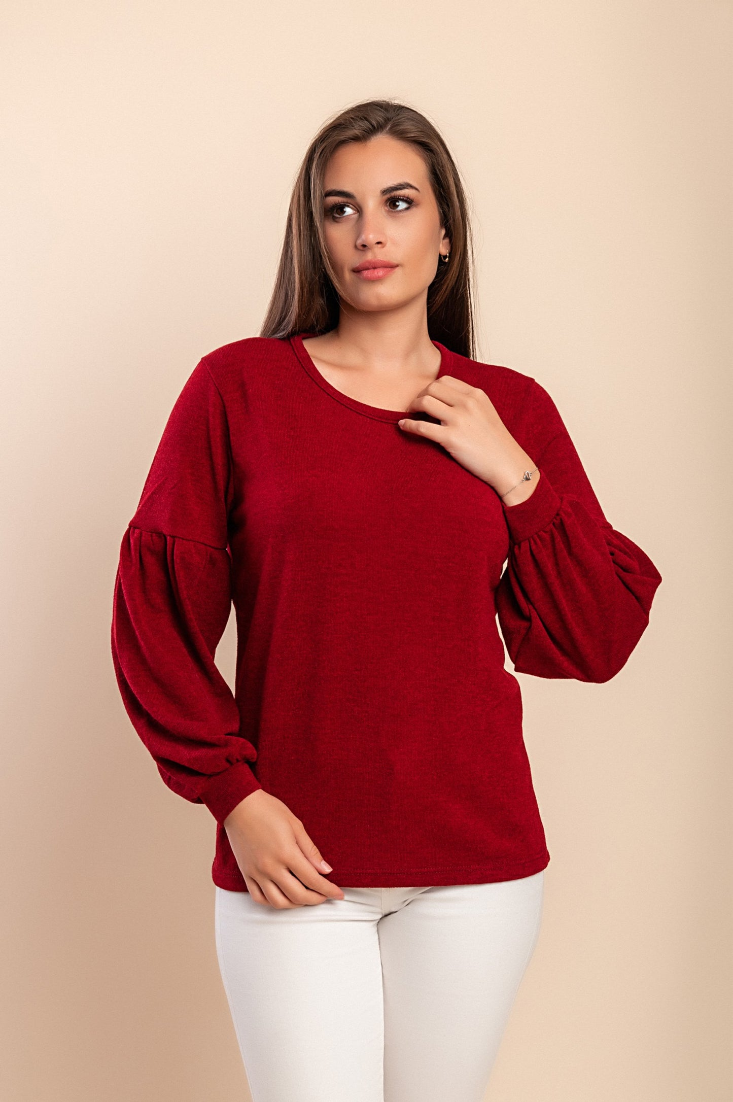 Maglia a maniche lunghe, blu