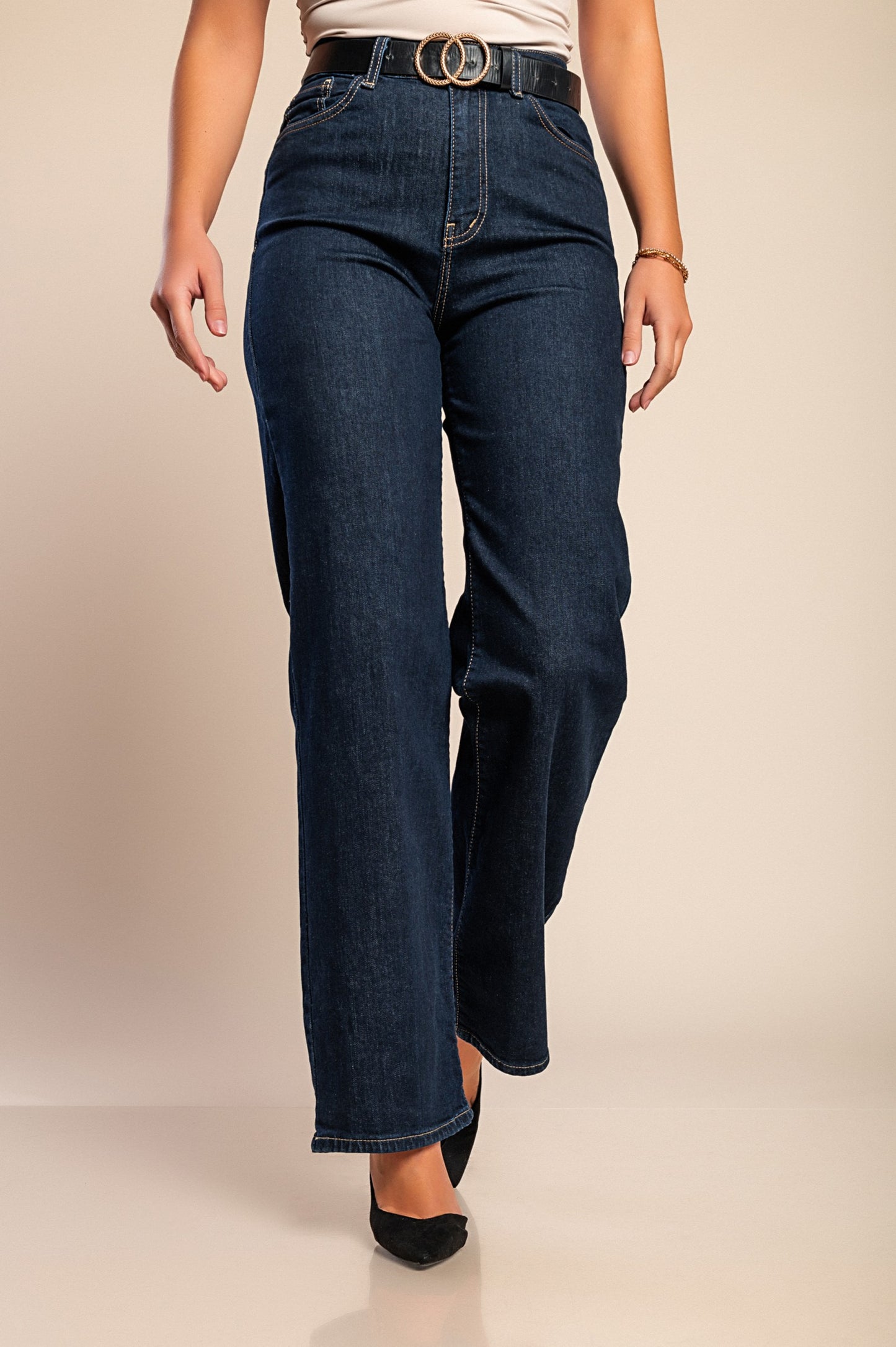 Jeans dritti, blu scuro