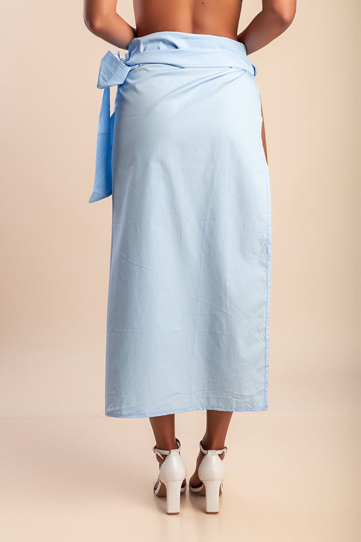 Pareo in cotone, azzurro