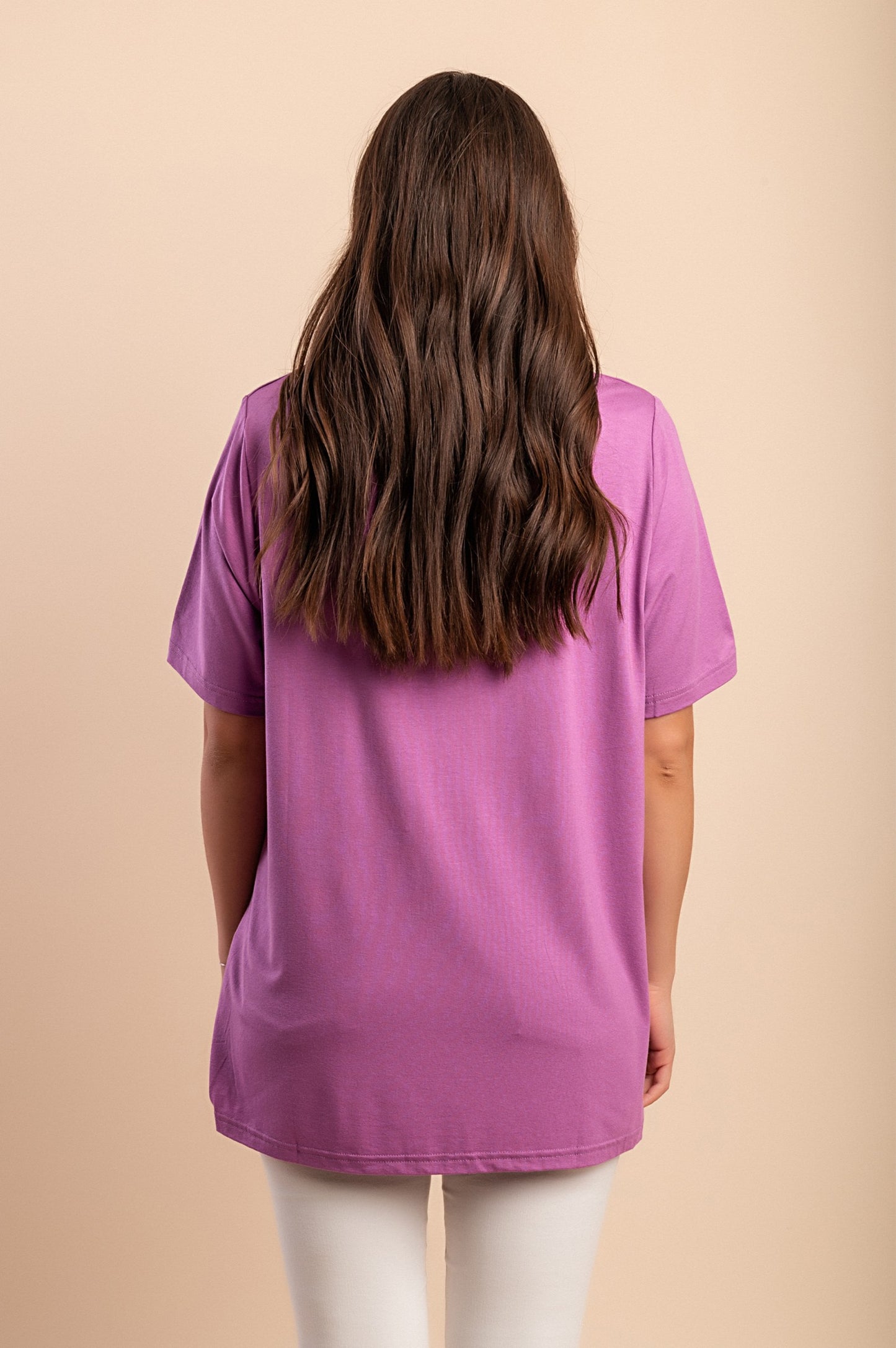 T-shirt stampata, viola
